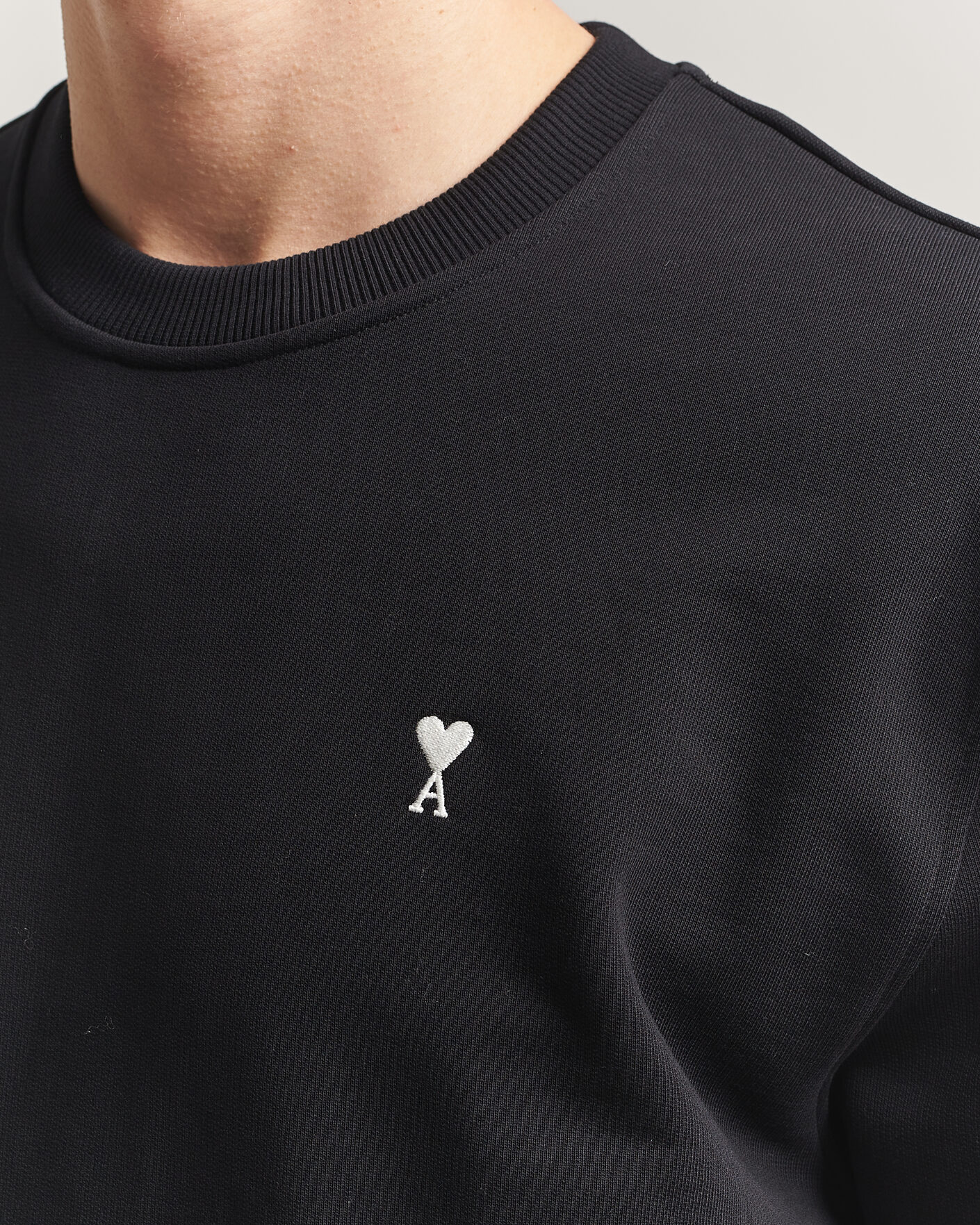 Mies | Puserot | AMI | Contrast Heart Logo Sweatshirt Black