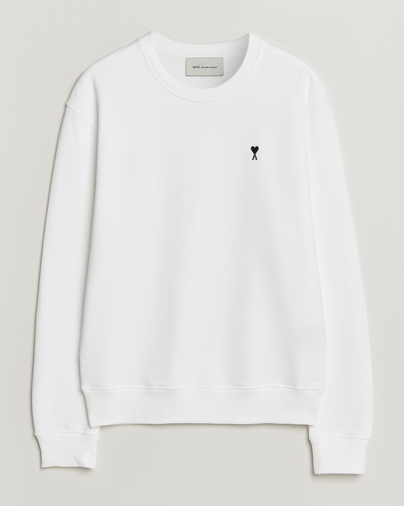 Mies | Puserot | AMI | Contrast Heart Logo Sweatshirt White