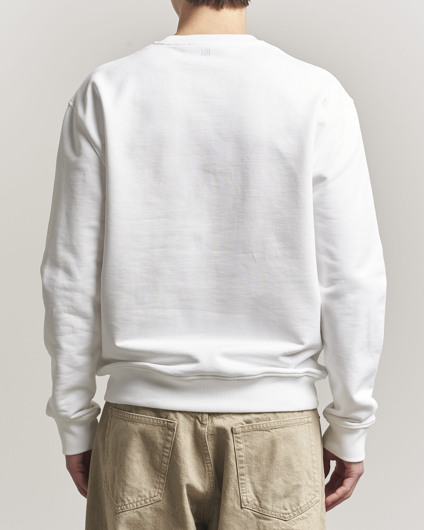 Mies | Puserot | AMI | Contrast Heart Logo Sweatshirt White
