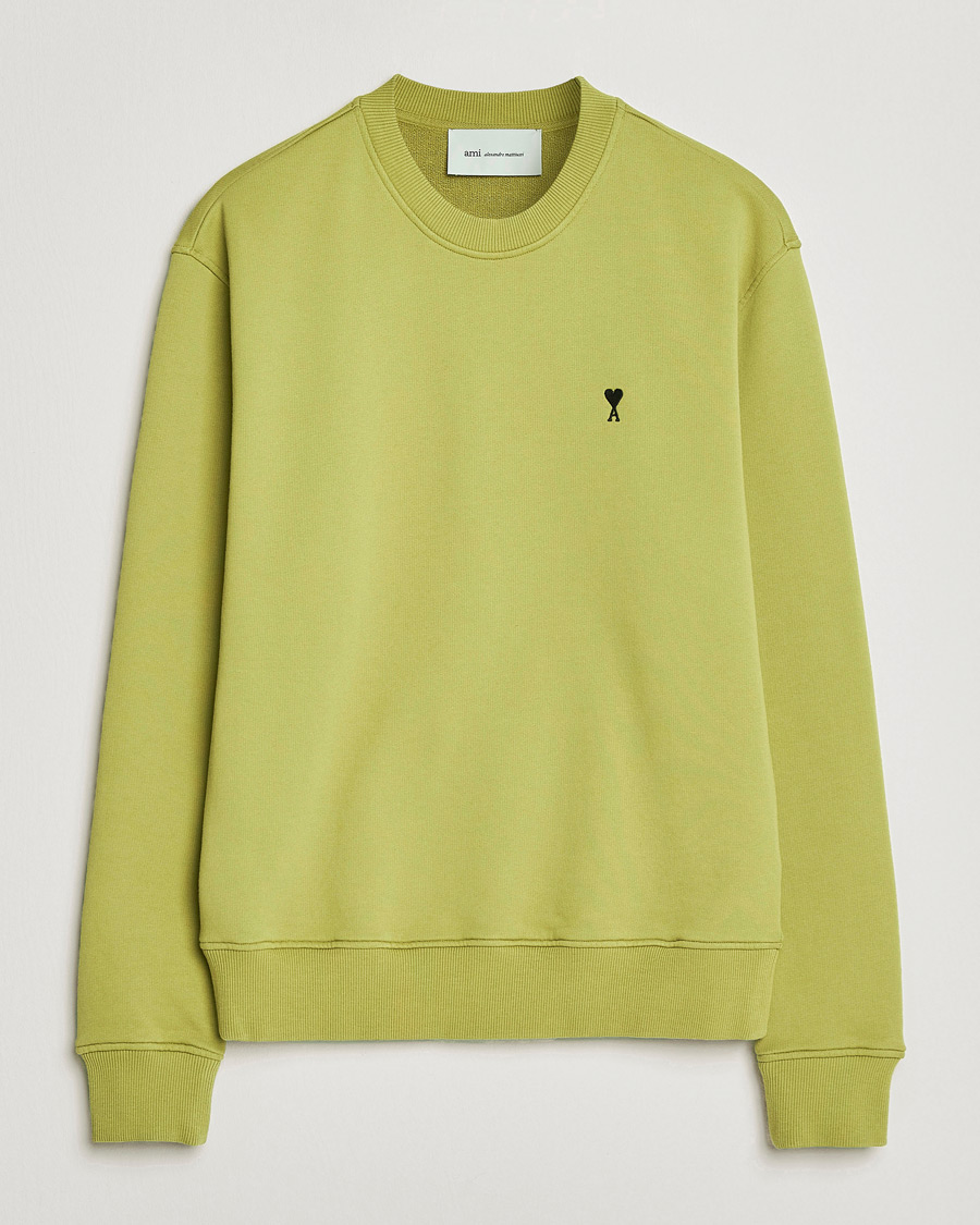 Mies | Puserot | AMI | Contrast Heart Logo Sweatshirt Matcha