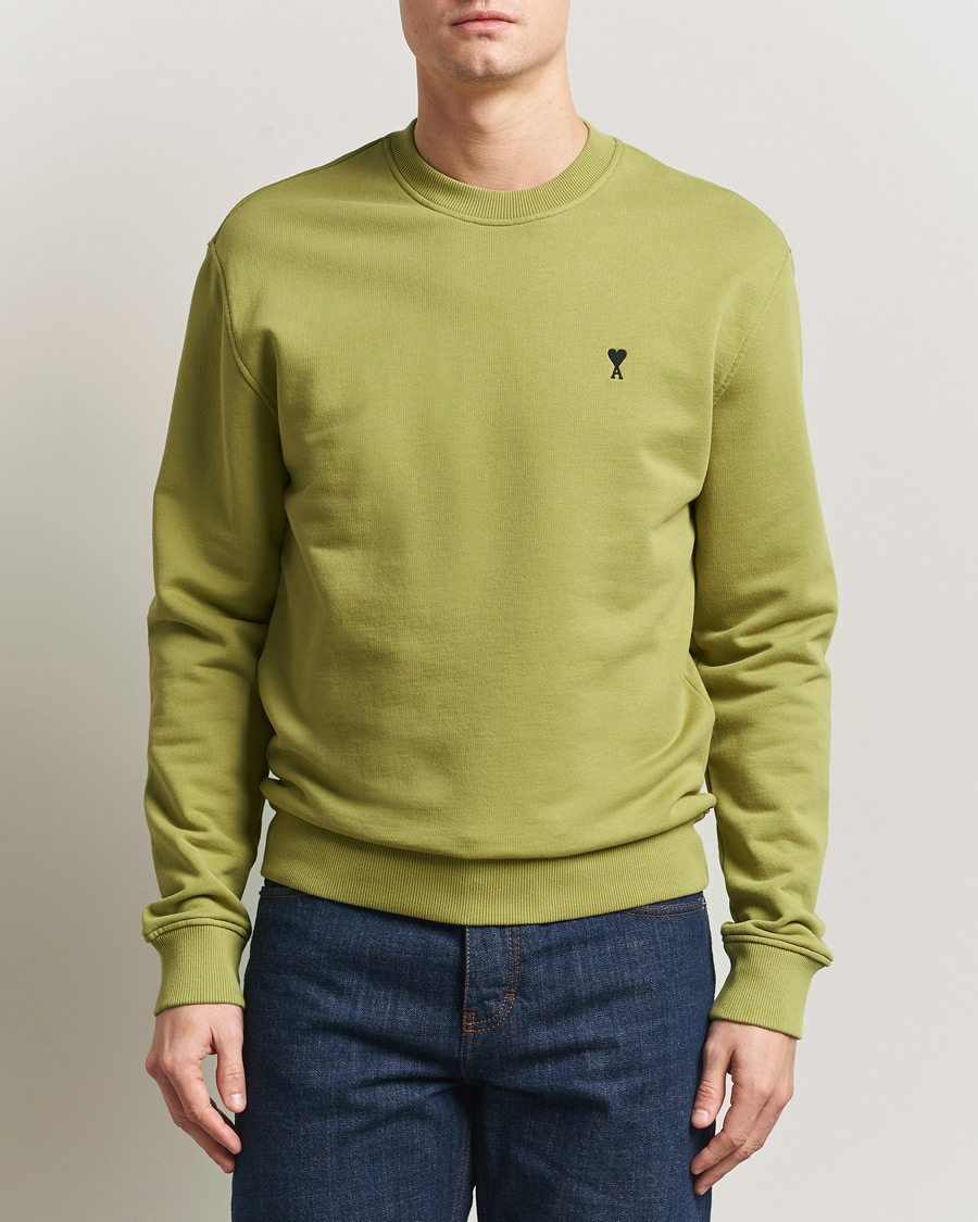 Mies | Puserot | AMI | Contrast Heart Logo Sweatshirt Matcha