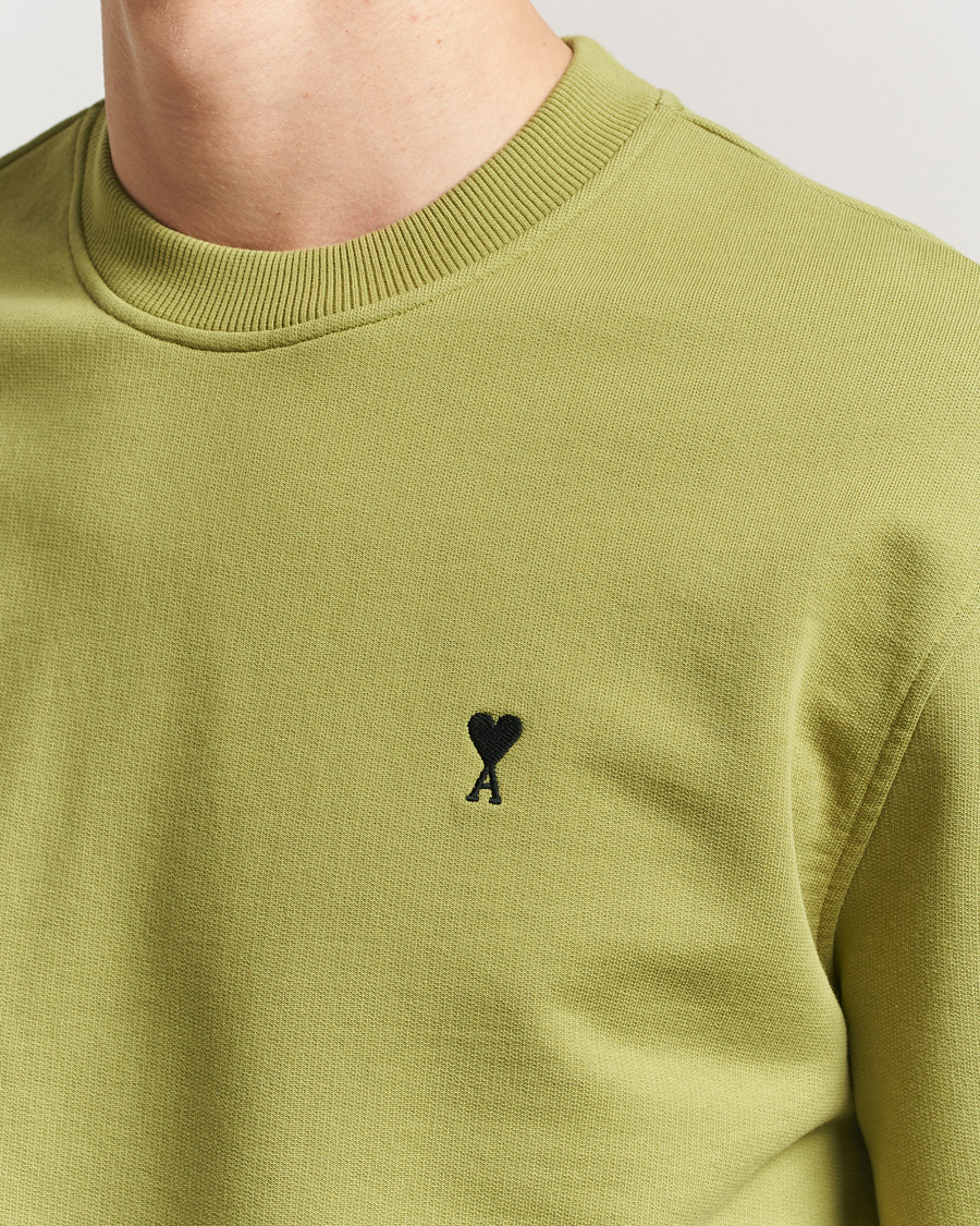 Mies | Puserot | AMI | Contrast Heart Logo Sweatshirt Matcha