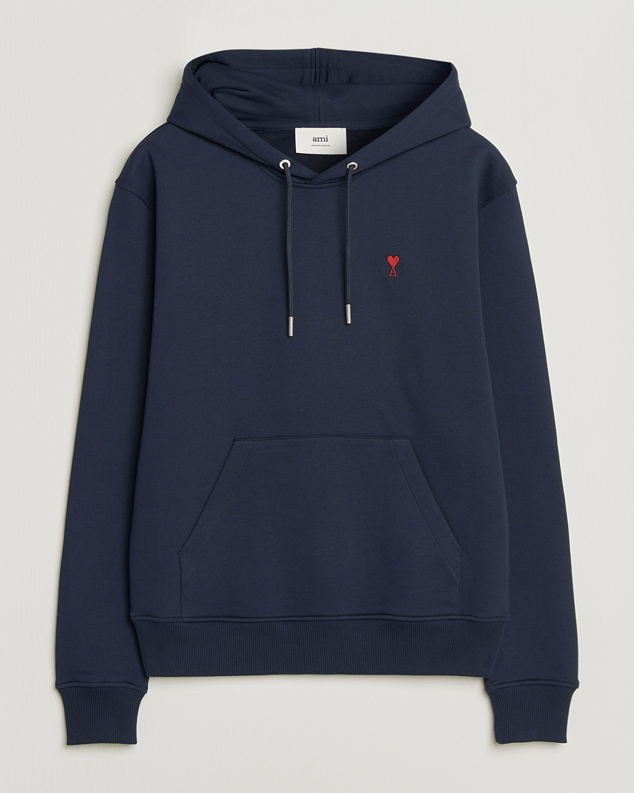 Mies | Puserot | AMI | Heart Logo Hoodie Navy