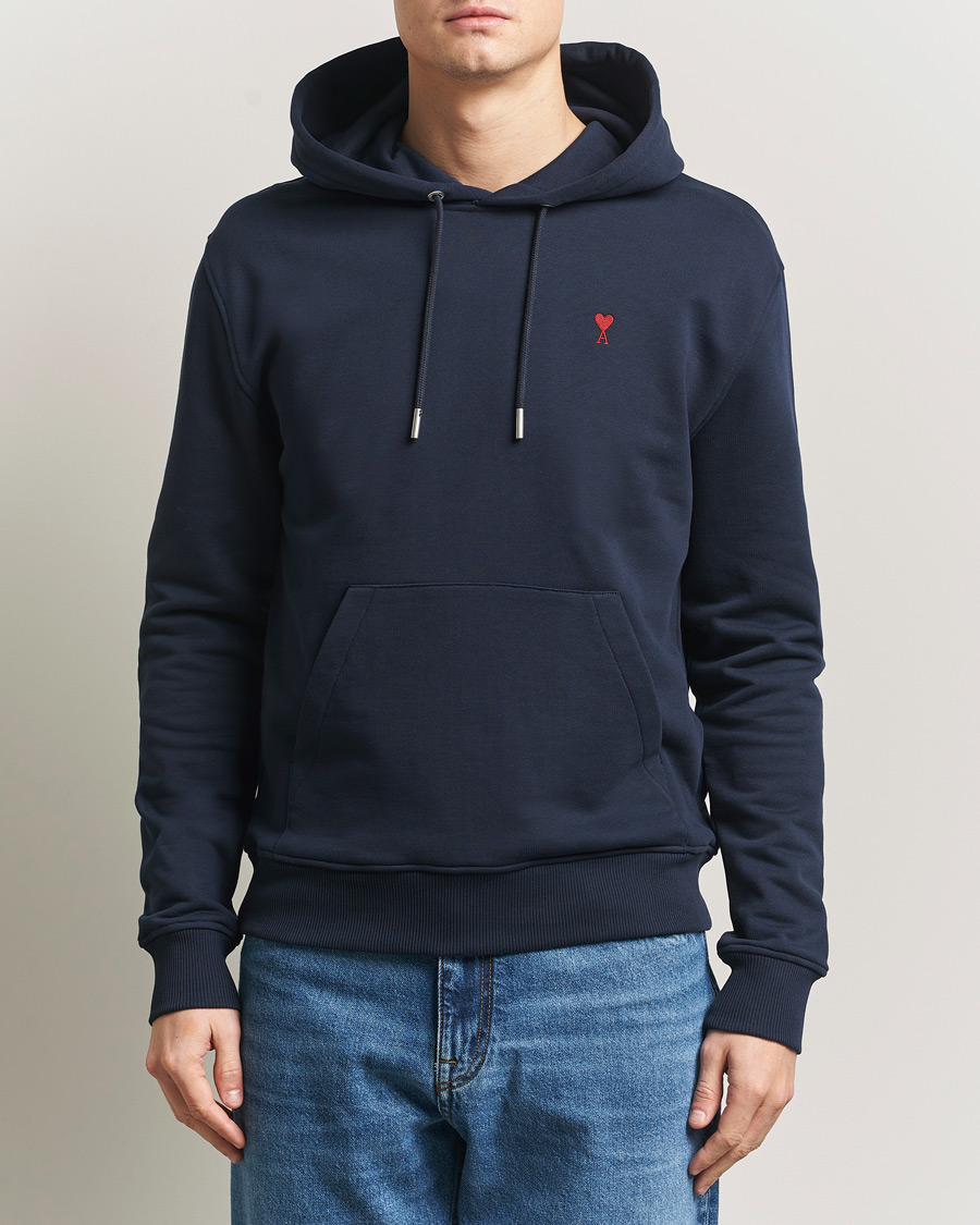 Mies | Puserot | AMI | Heart Logo Hoodie Navy