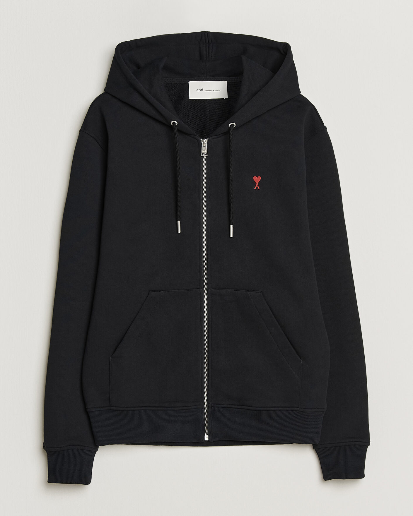 Mies | Puserot | AMI | Heart Logo Full Zip Hoodie Black