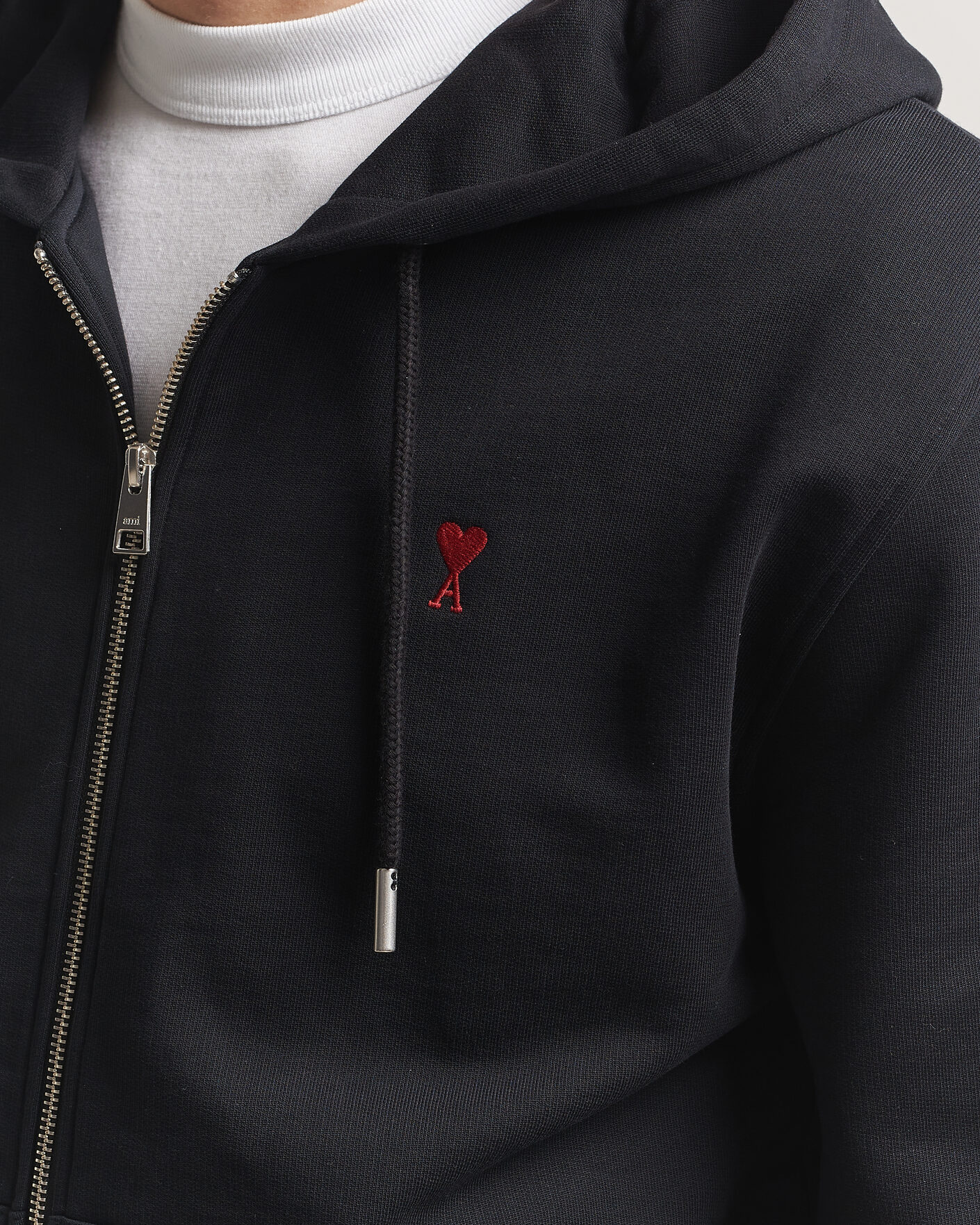 Mies | Puserot | AMI | Heart Logo Full Zip Hoodie Black