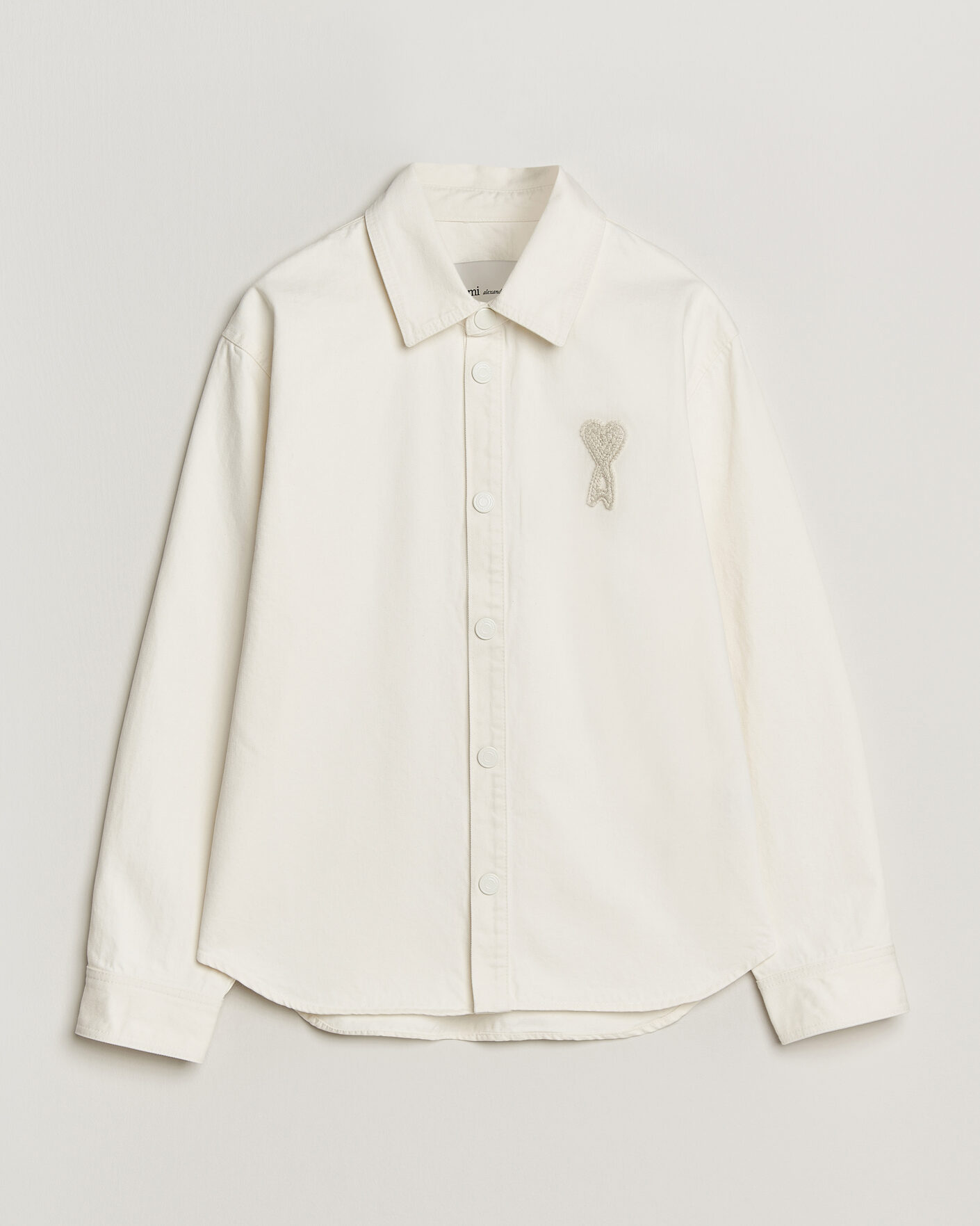 Mies | Kauluspaidat | AMI | Cotton Twill Overshirt Creme