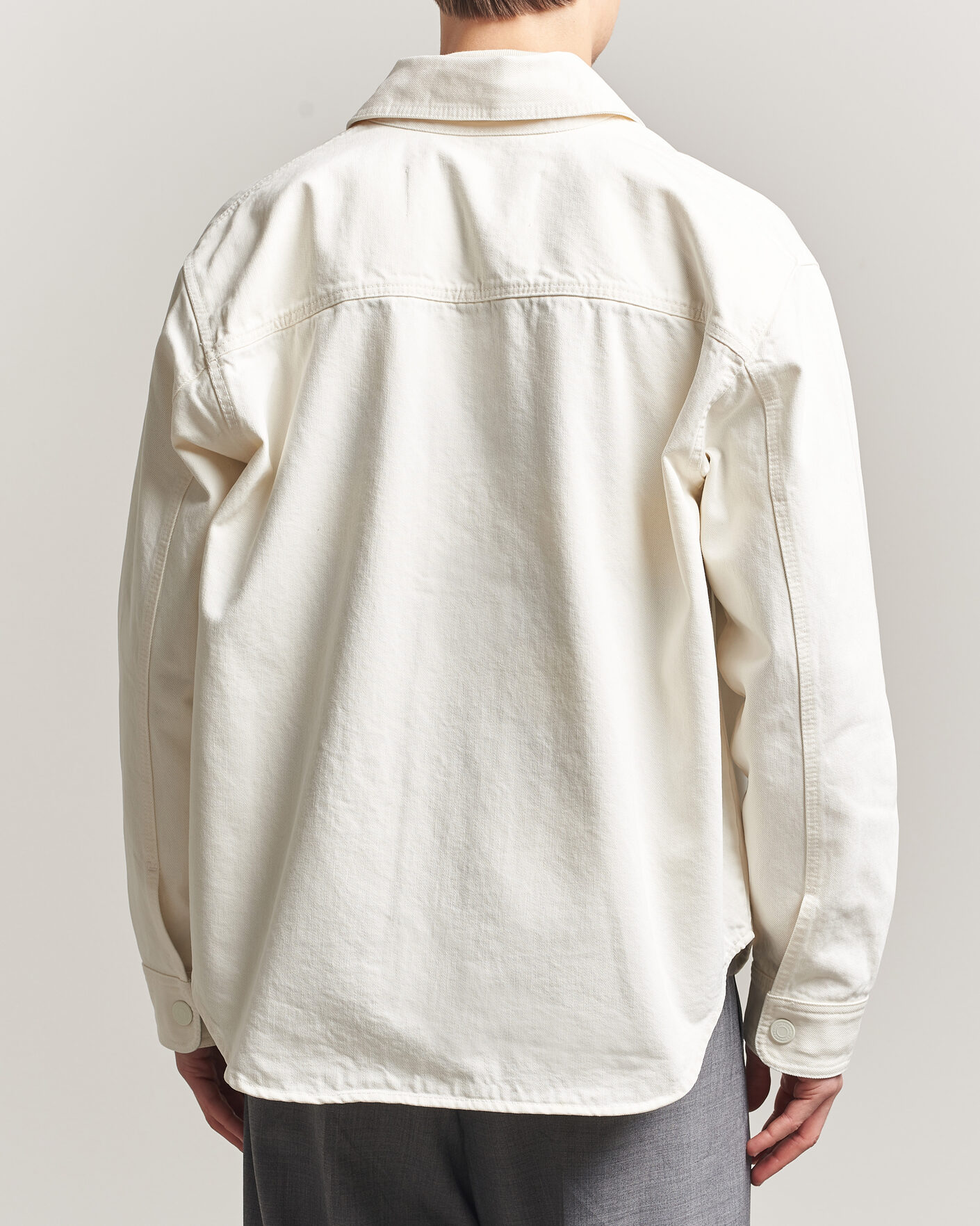 Mies | Kauluspaidat | AMI | Cotton Twill Overshirt Creme