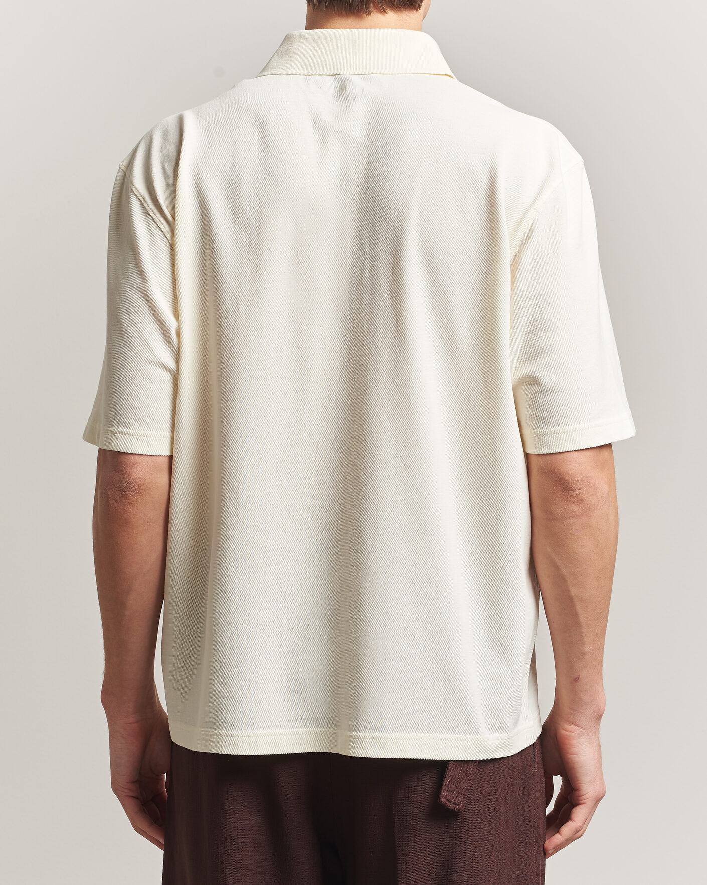 Mies | Pikeet | AMI | Knitted Heart Logo Polo Creme