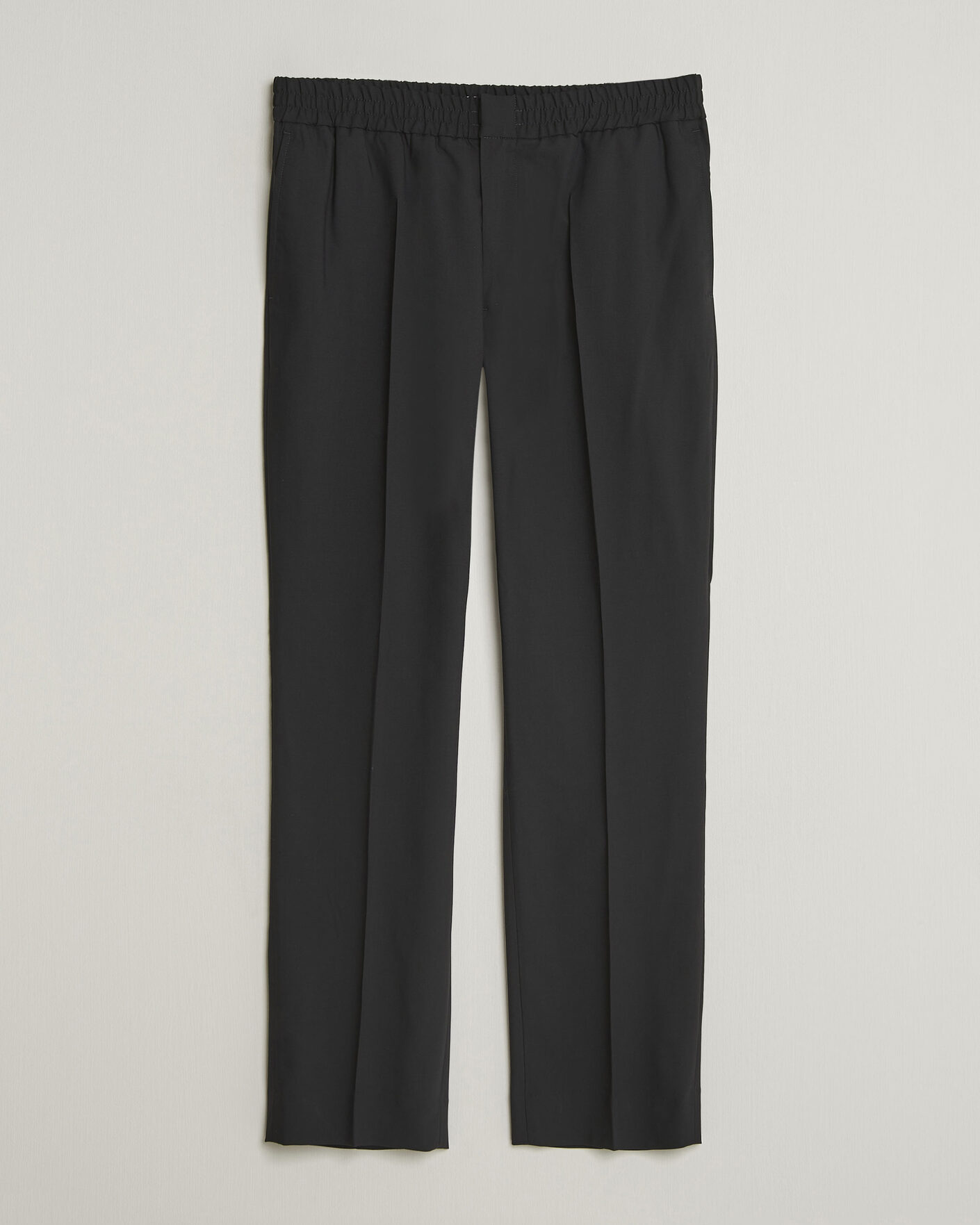 Mies | Housut | AMI | Wool Drawstring Trousers Black