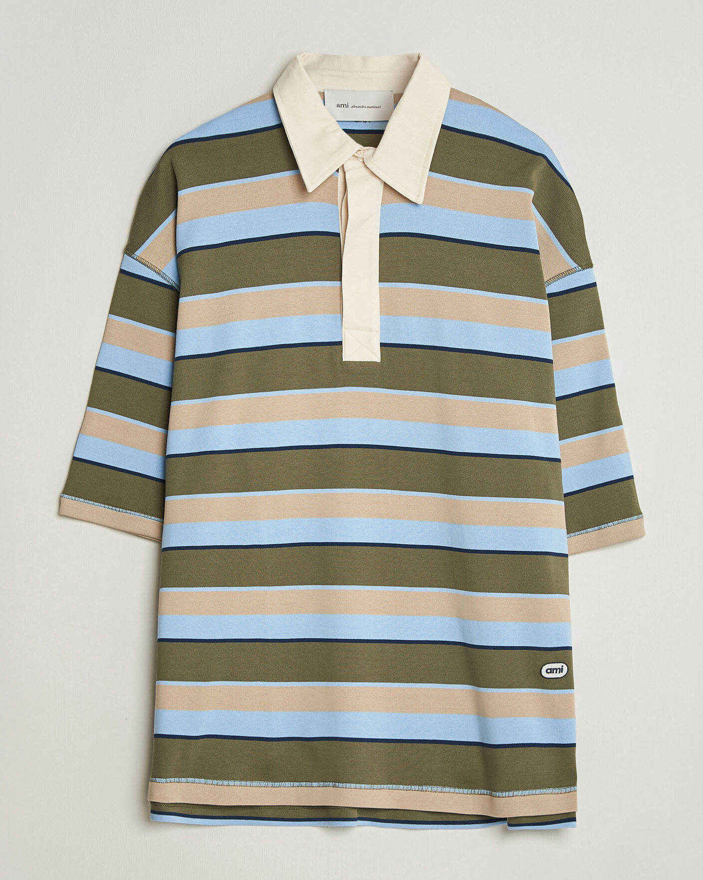 Mies | Pikeet | AMI | Oversize Fit Striped Polo Multi