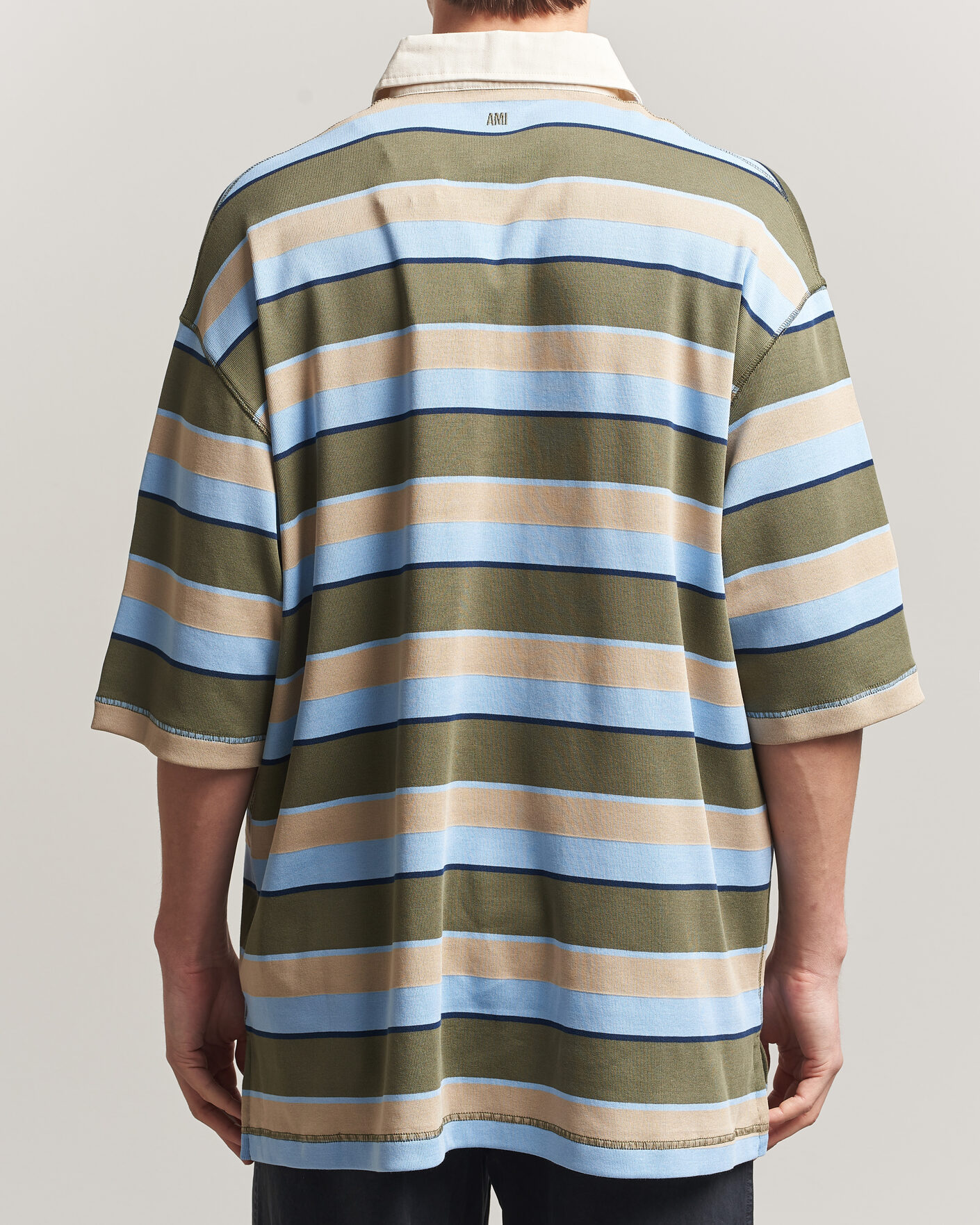 Mies | Pikeet | AMI | Oversize Fit Striped Polo Multi