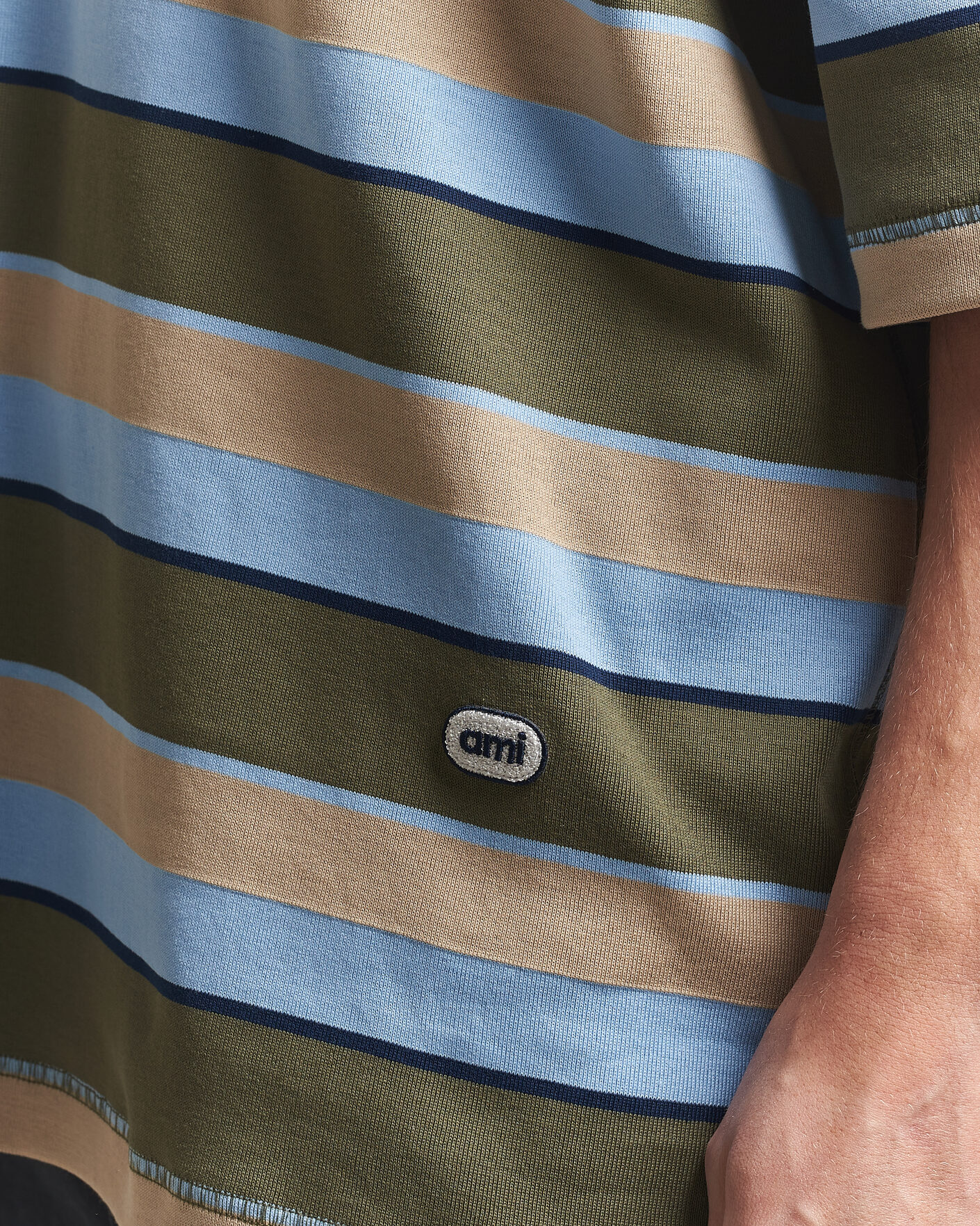 Mies | Pikeet | AMI | Oversize Fit Striped Polo Multi