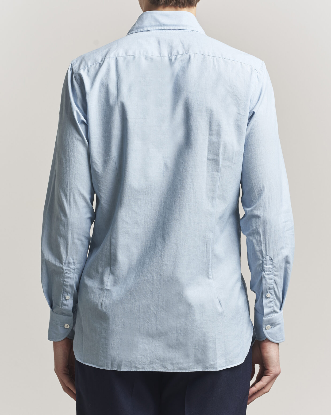 Mies | Kauluspaidat | 100Hands | Light Cotton Voile Denim Shirt Blue