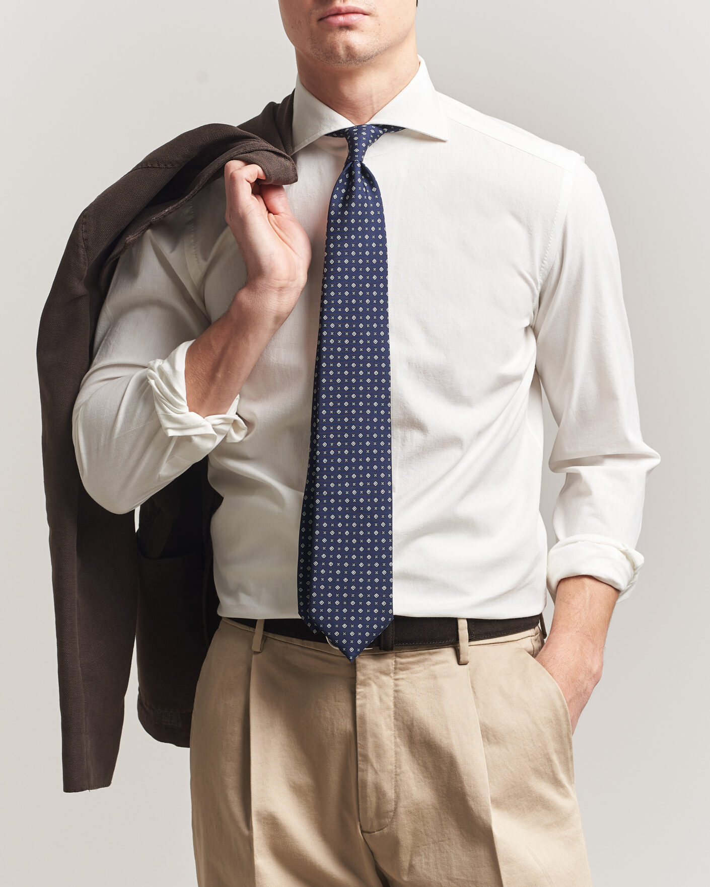 Mies | Kauluspaidat | 100Hands | Washed Japanese Denim Shirt Off White