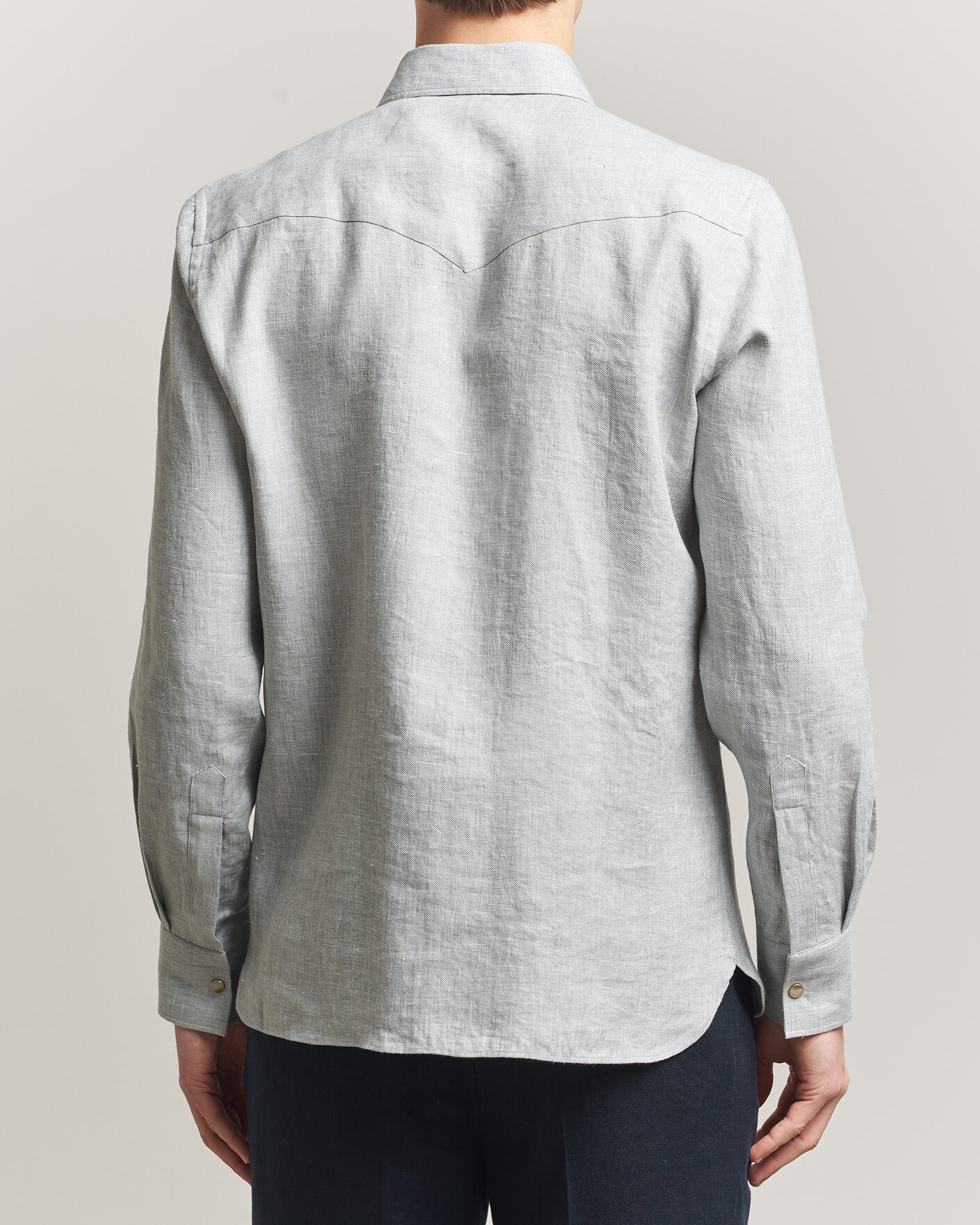 Mies | Kauluspaidat | 100Hands | Two Pocket Western Linen Shirt Mint Green