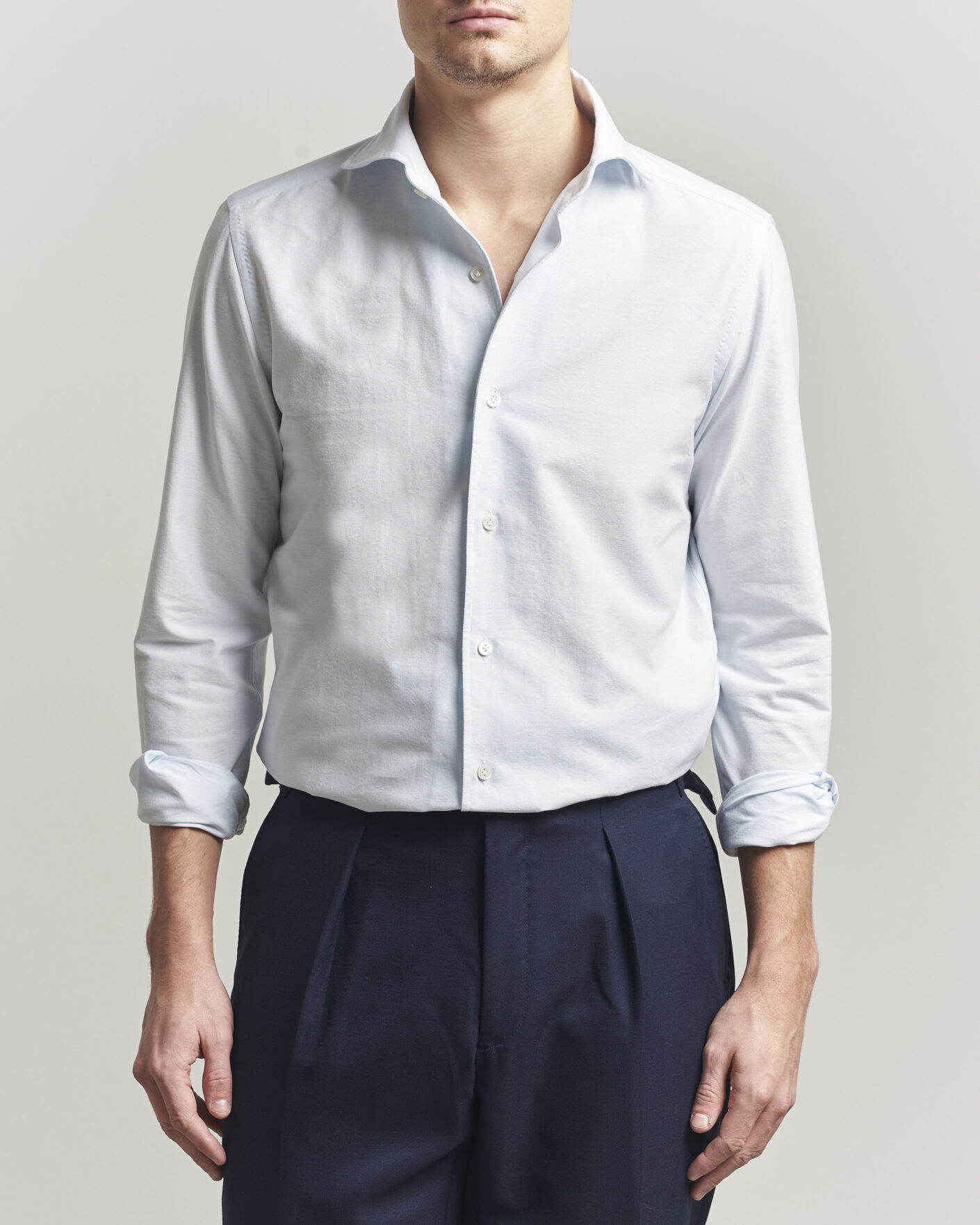 Mies | Kauluspaidat | 100Hands | Washed Oxford Shirt Light Blue