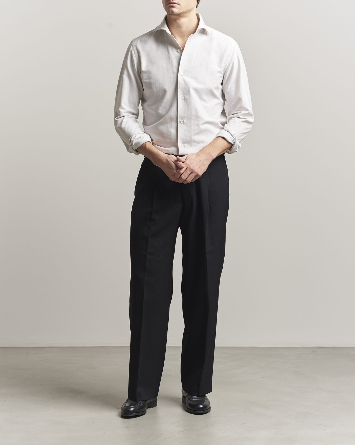 Mies | Kauluspaidat | 100Hands | Washed Oxford Shirt Grey