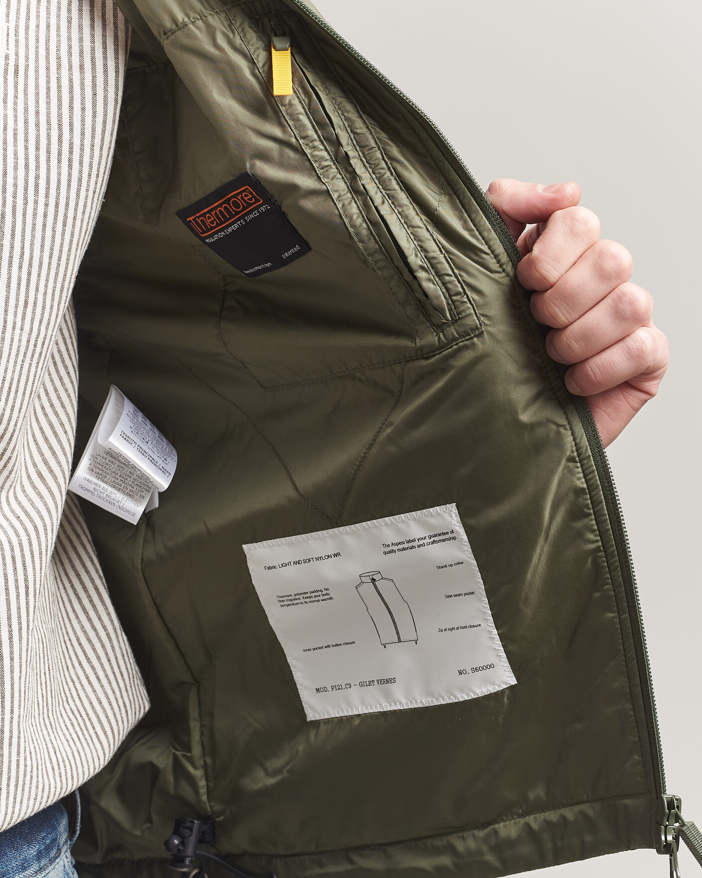 Mies | Ulkoliivit | Aspesi | Vernes Nylon Gilet Olive