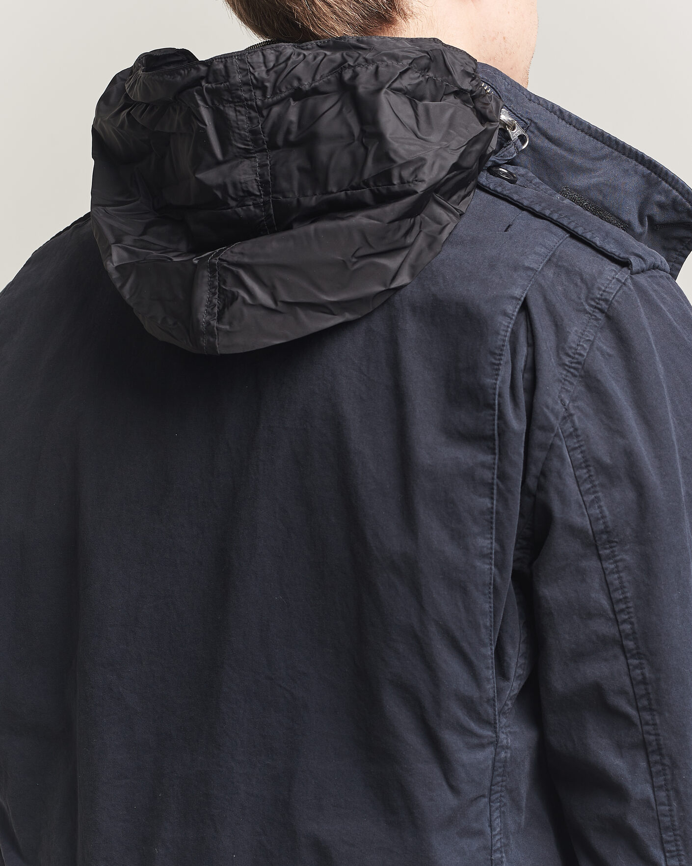 Mies | Takit | Aspesi | Washed Cotton Field Jacket Navy