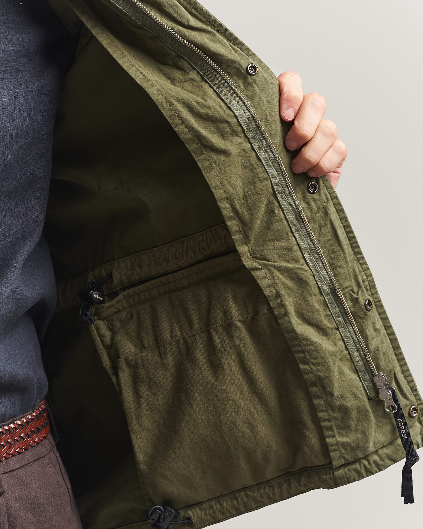 Mies | Takit | Aspesi | Washed Cotton Field Jacket Military