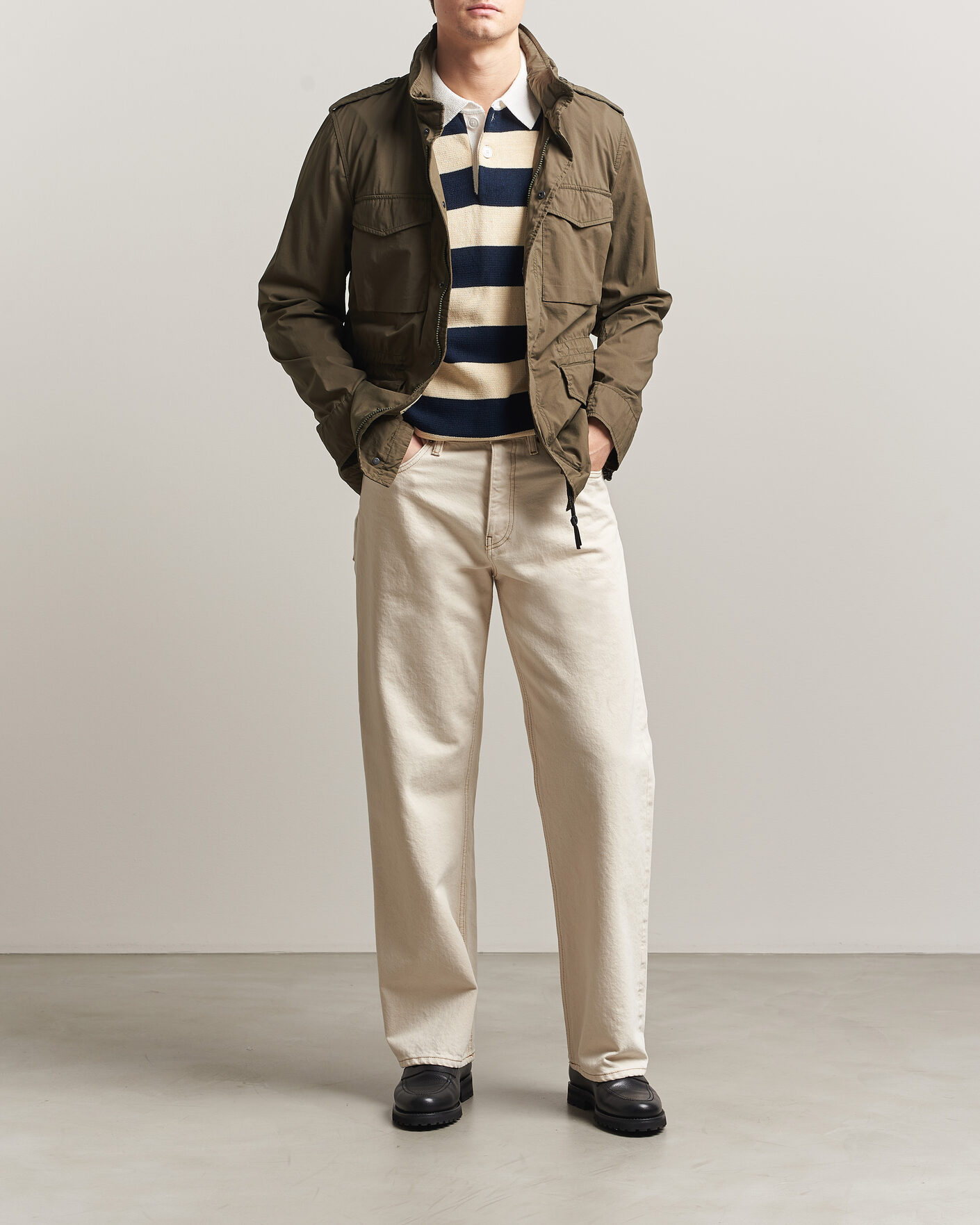 Mies | Takit | Aspesi | Lightweight Cotton Field Jacket Military