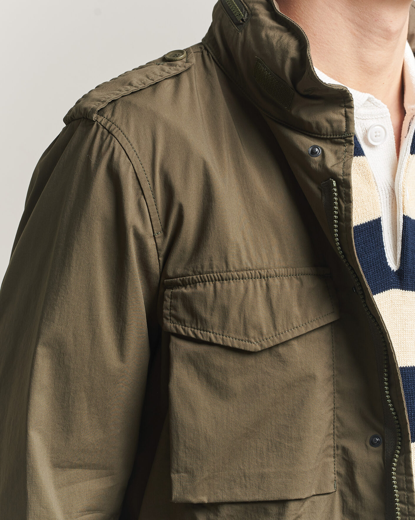 Mies | Takit | Aspesi | Lightweight Cotton Field Jacket Military