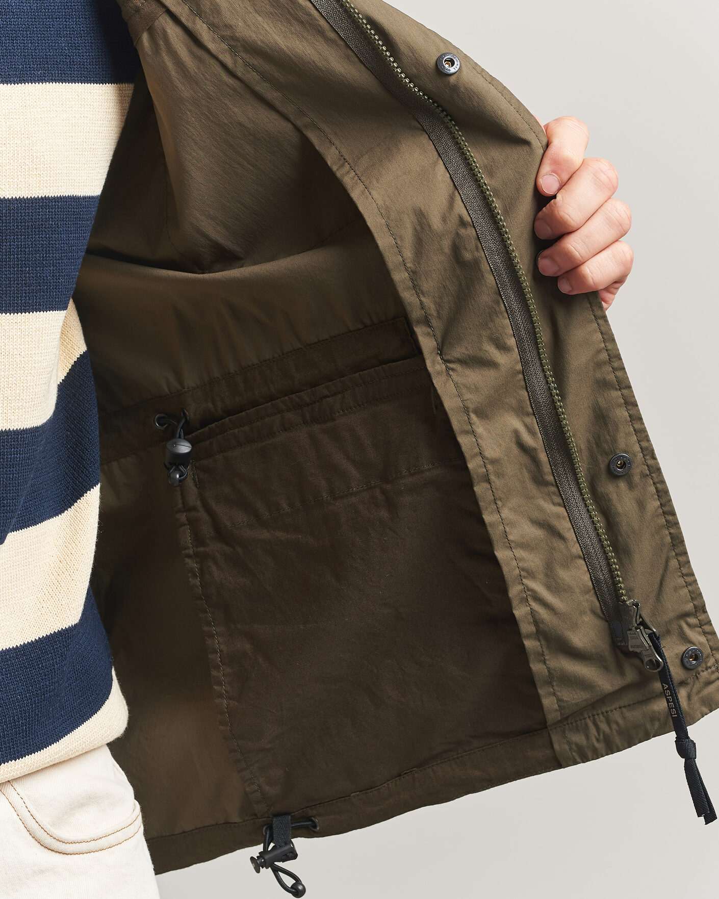 Mies | Takit | Aspesi | Lightweight Cotton Field Jacket Military