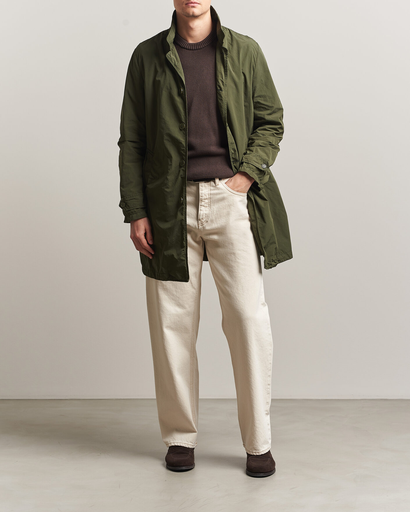 Mies | Takit | Aspesi | Garment Dyed Lemon Coat Military