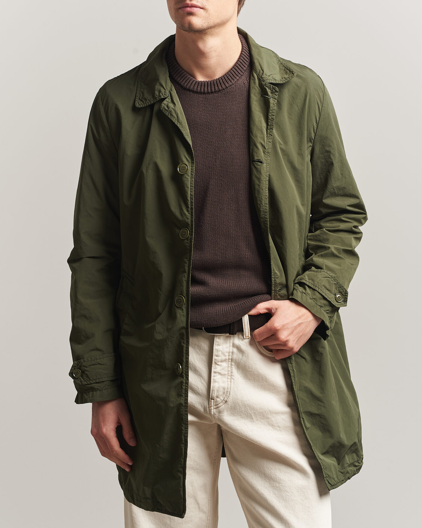 Mies | Takit | Aspesi | Garment Dyed Lemon Coat Military