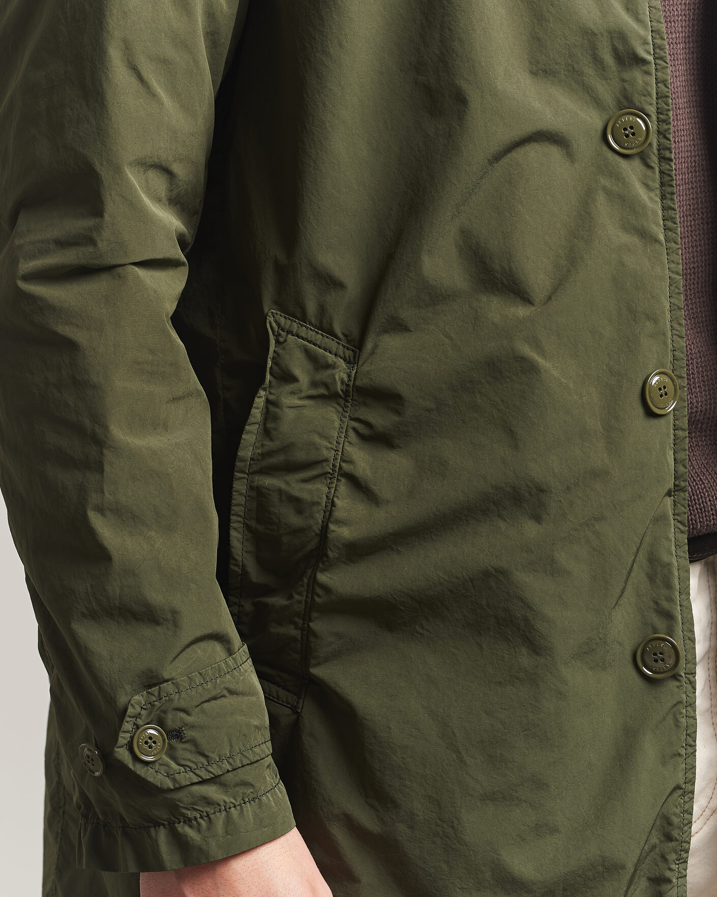 Mies | Takit | Aspesi | Garment Dyed Lemon Coat Military