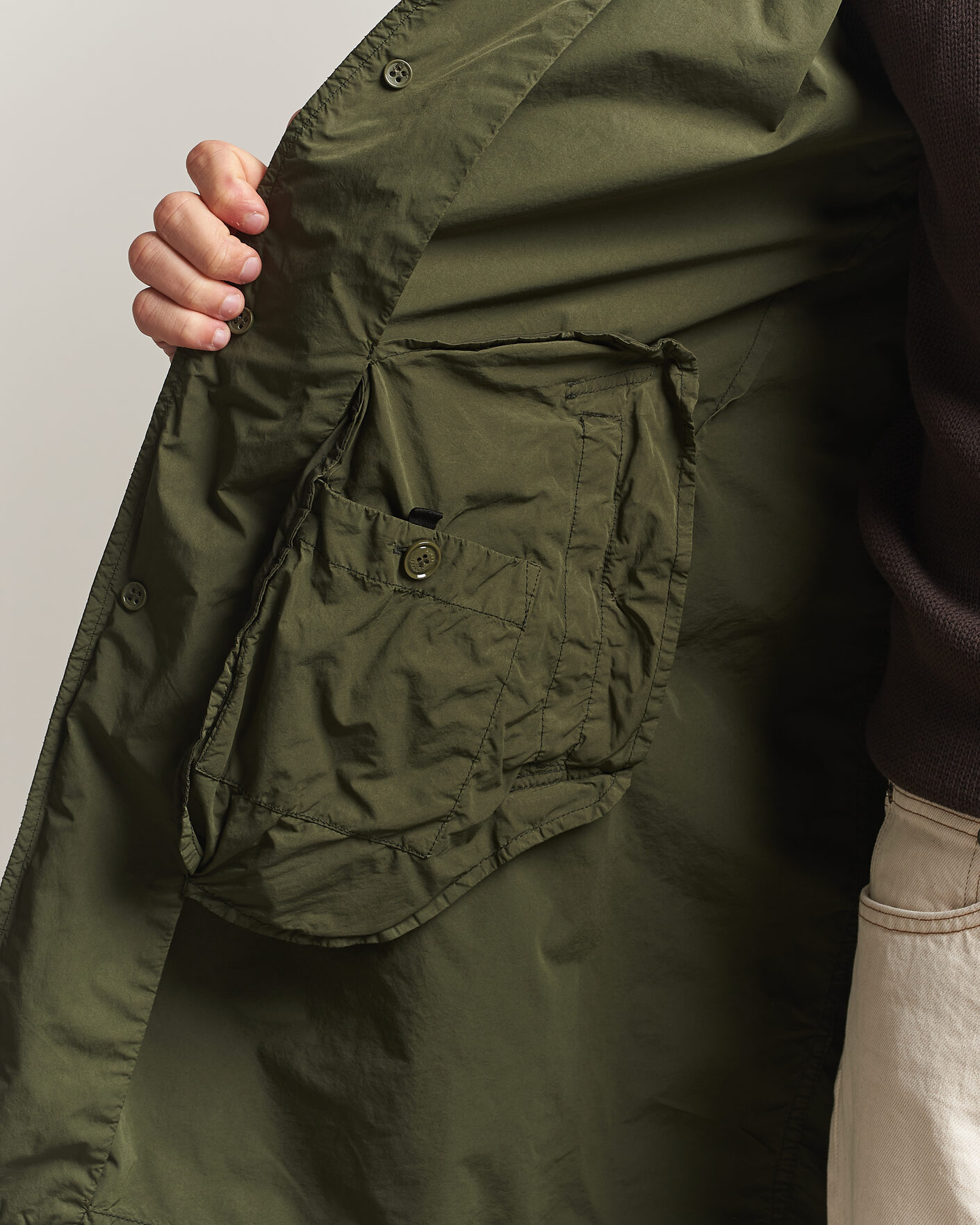Mies | Takit | Aspesi | Garment Dyed Lemon Coat Military