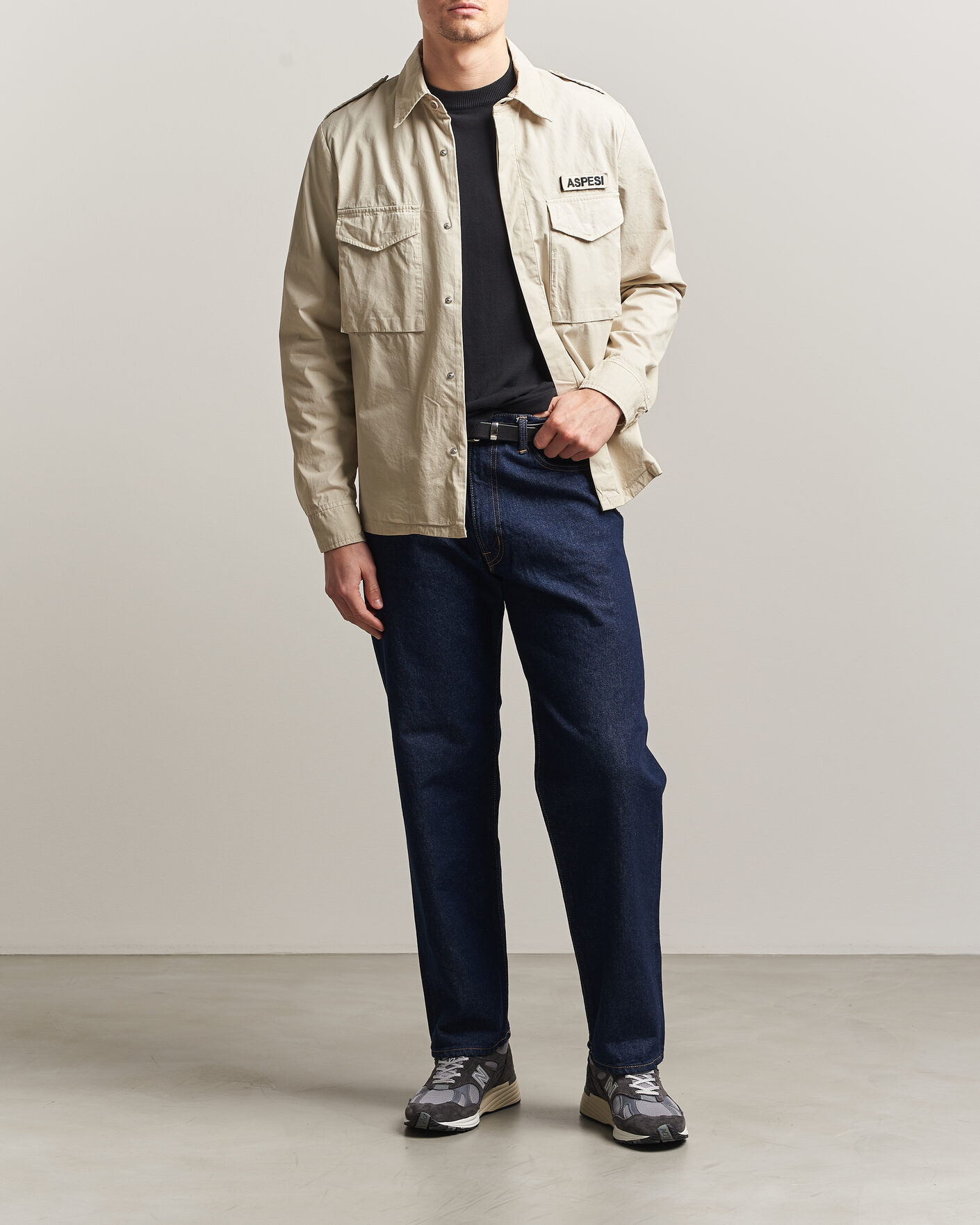 Mies | Takit | Aspesi | Cotton Field Shirt Sand