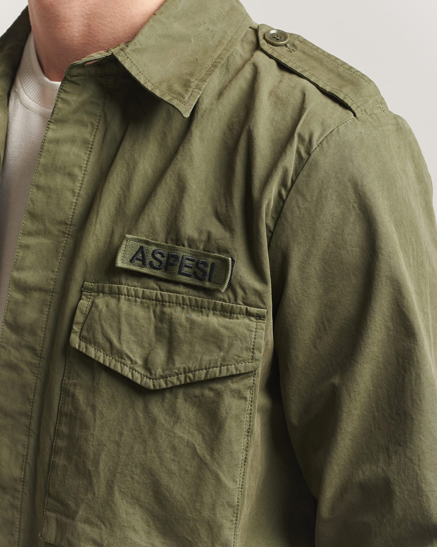 Mies | Takit | Aspesi | Cotton Field Shirt Olive