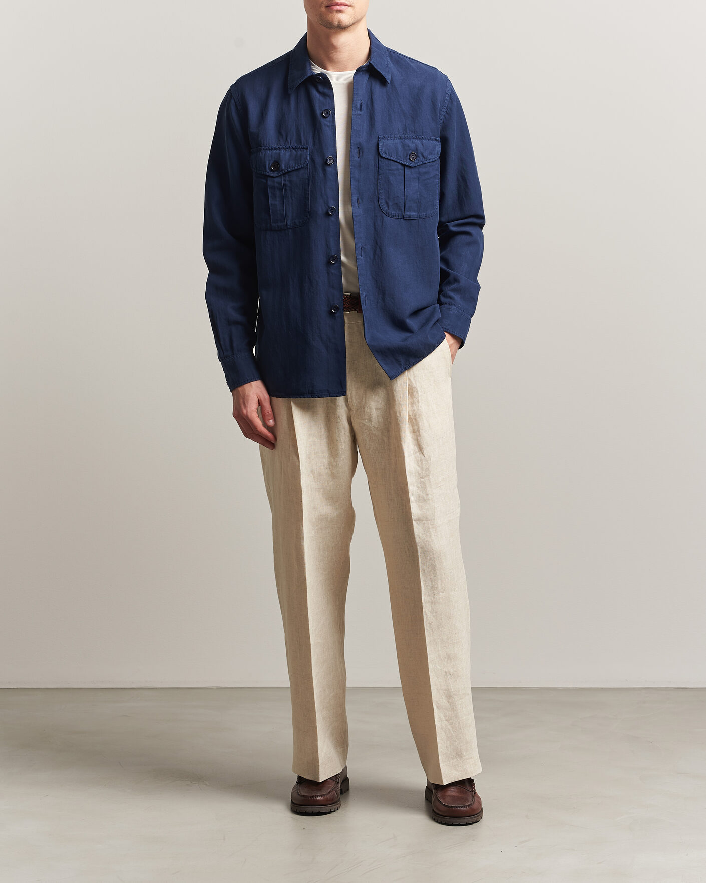 Mies | Kauluspaidat | Aspesi | Double Pocket Overshirt Navy