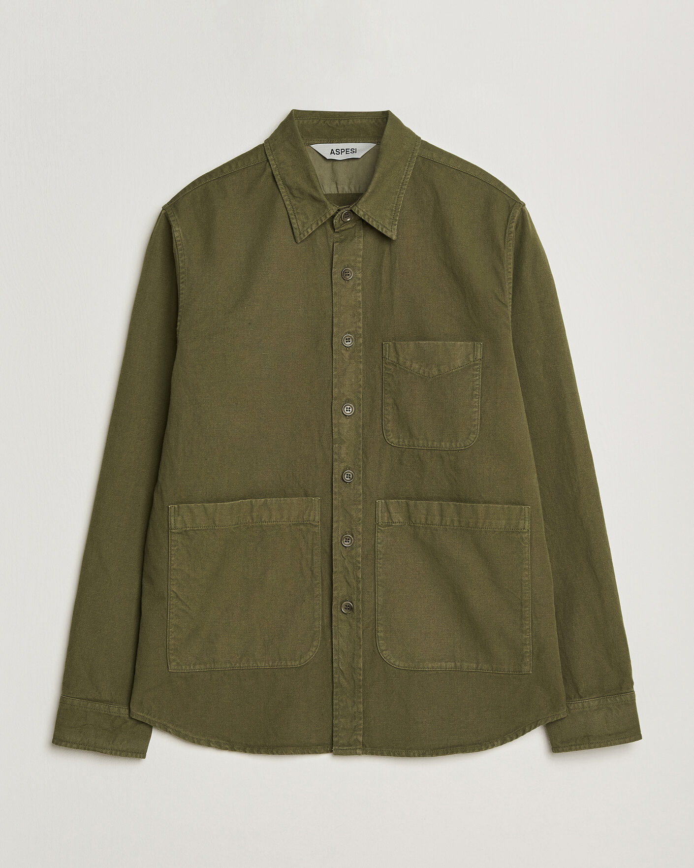 Mies | Takit | Aspesi | Garment Dyed Utility Shirt Military
