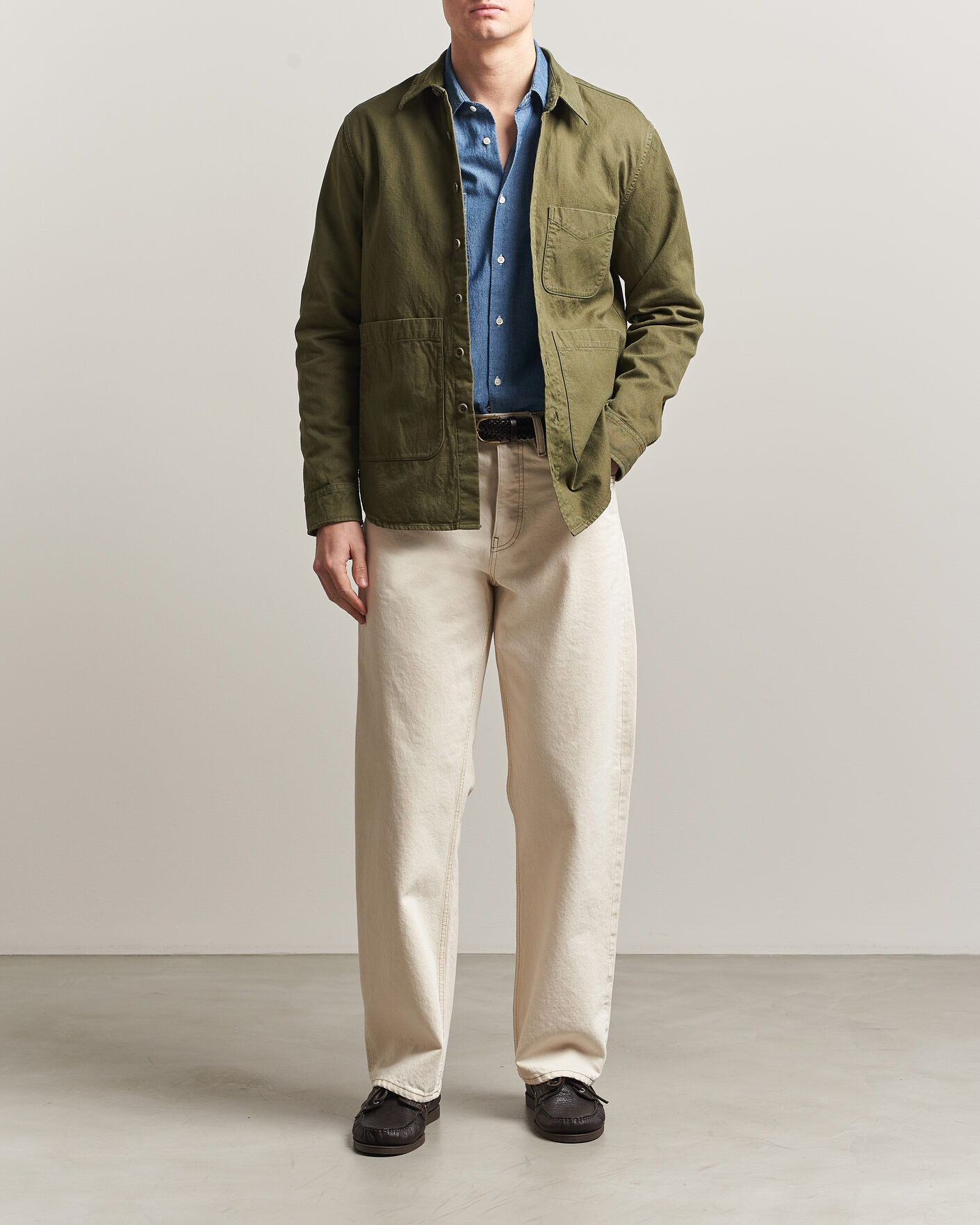 Mies | Takit | Aspesi | Garment Dyed Utility Shirt Military