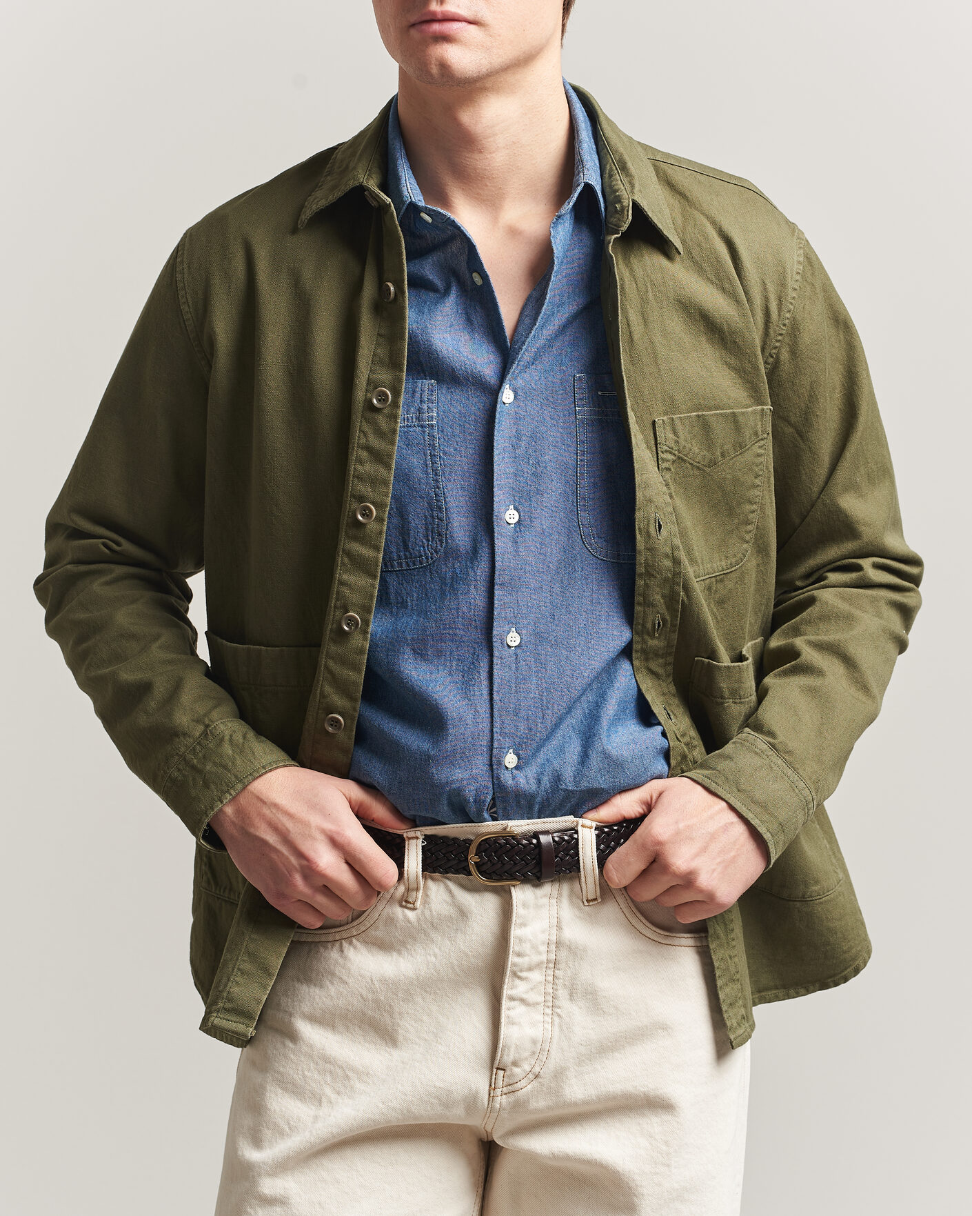 Mies | Takit | Aspesi | Garment Dyed Utility Shirt Military