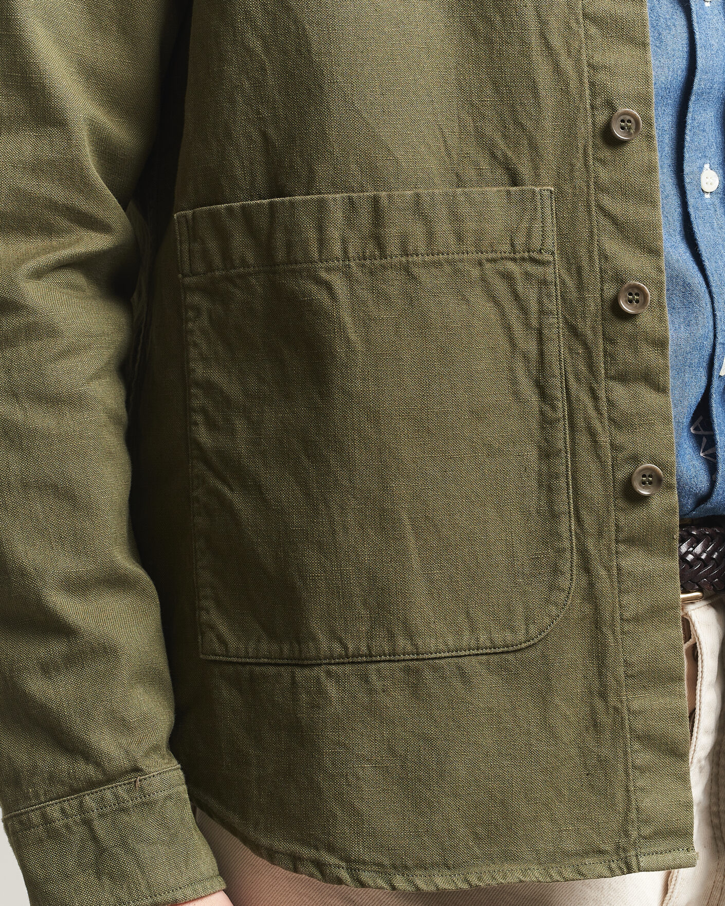 Mies | Takit | Aspesi | Garment Dyed Utility Shirt Military