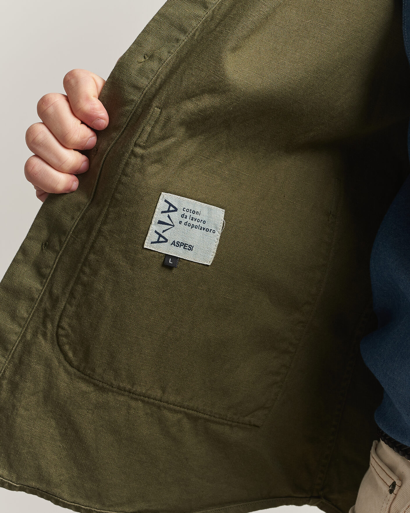 Mies | Takit | Aspesi | Garment Dyed Utility Shirt Military
