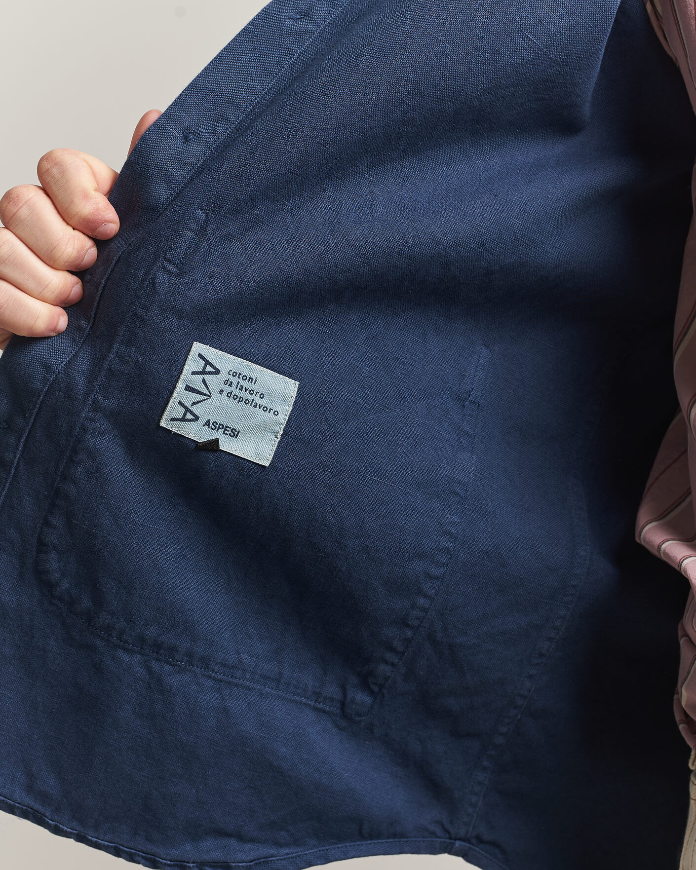 Mies | Takit | Aspesi | Garment Dyed Utility Shirt Dark Blue