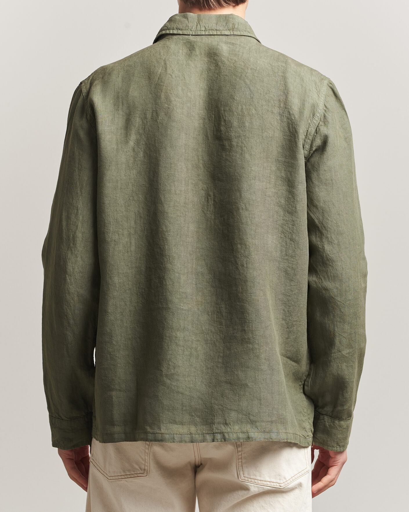 Mies | Takit | Aspesi | Linen Overshirt Military
