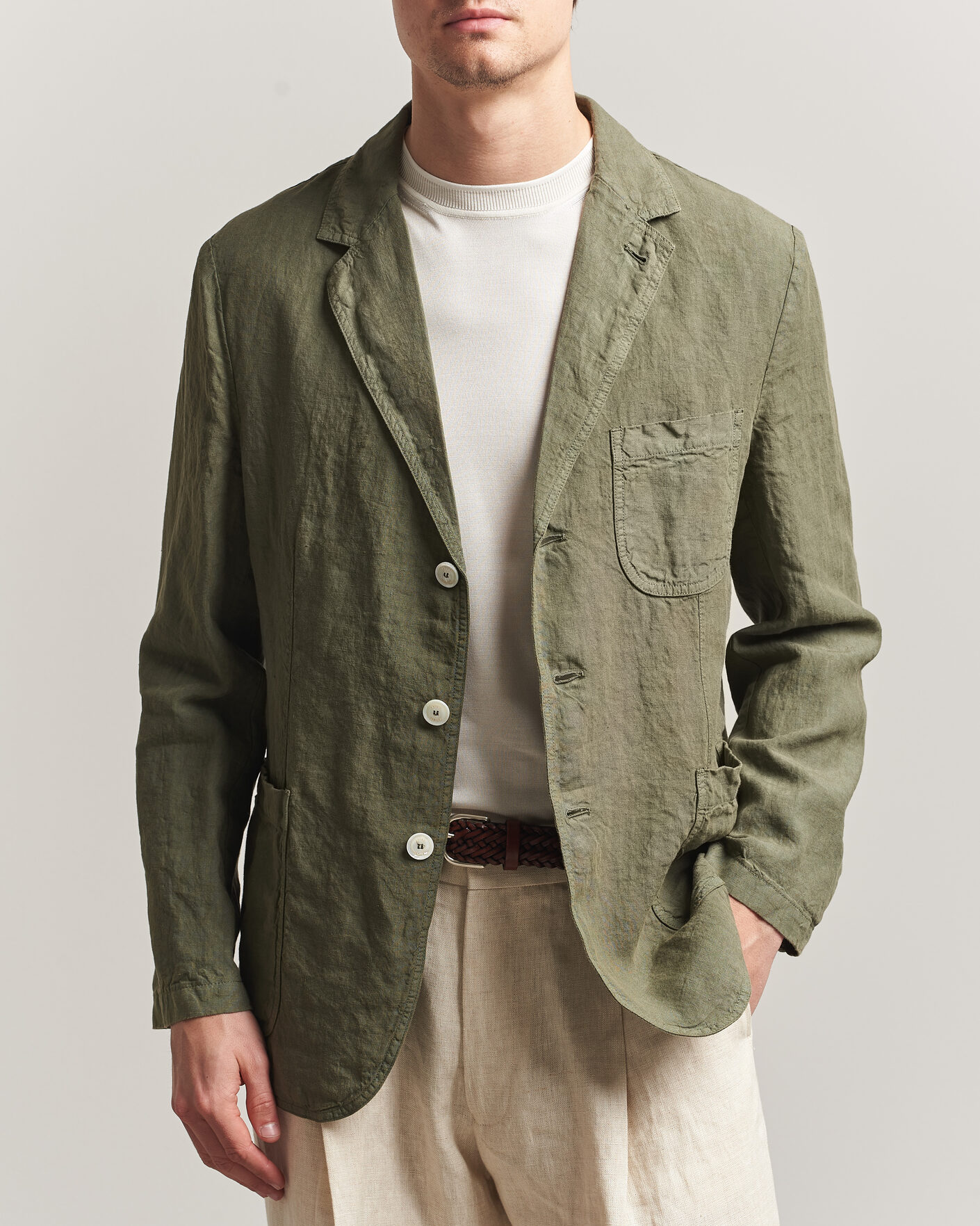 Mies | Pikkutakit | Aspesi | Samuraki Linen Blazer Military