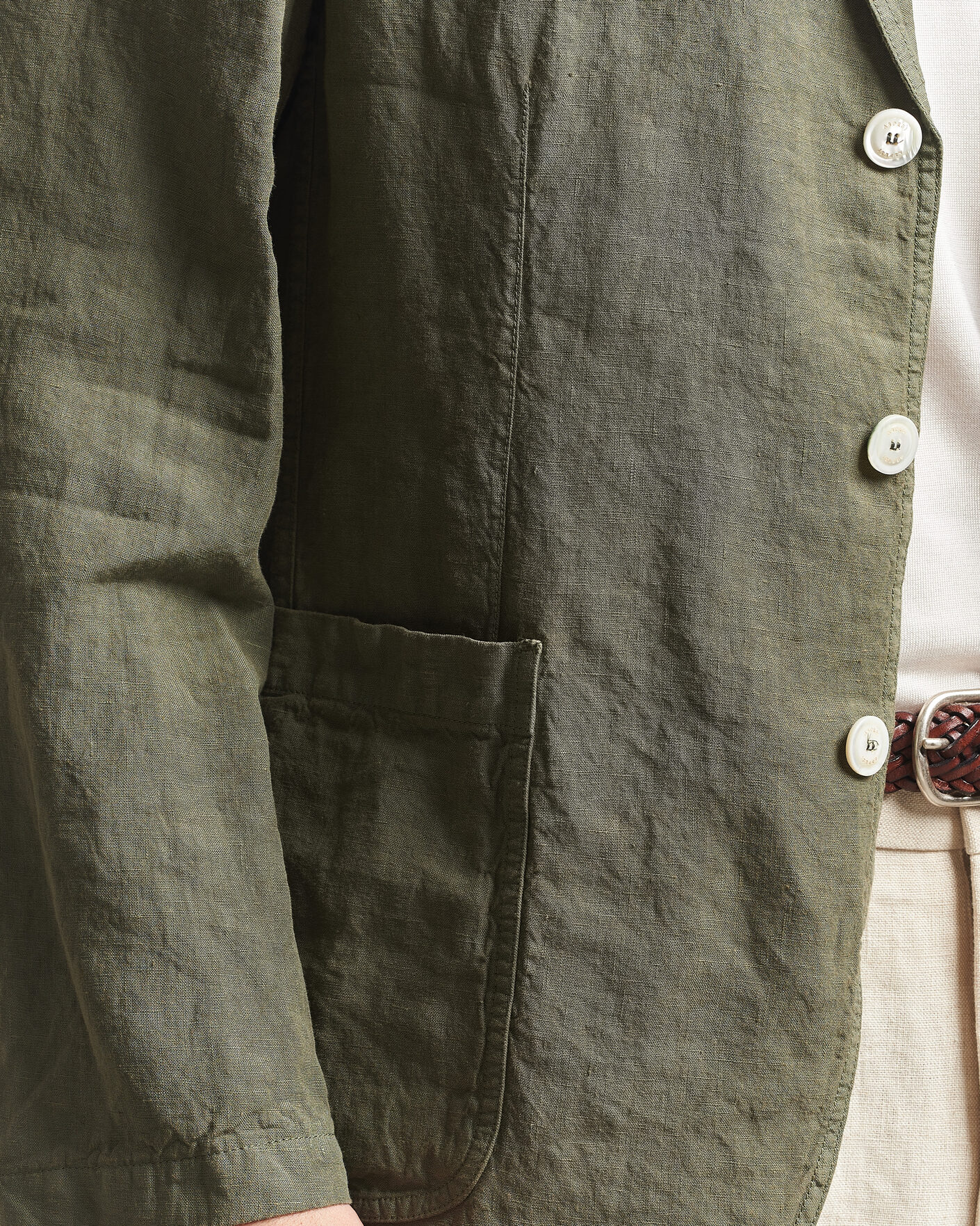 Mies | Pikkutakit | Aspesi | Samuraki Linen Blazer Military