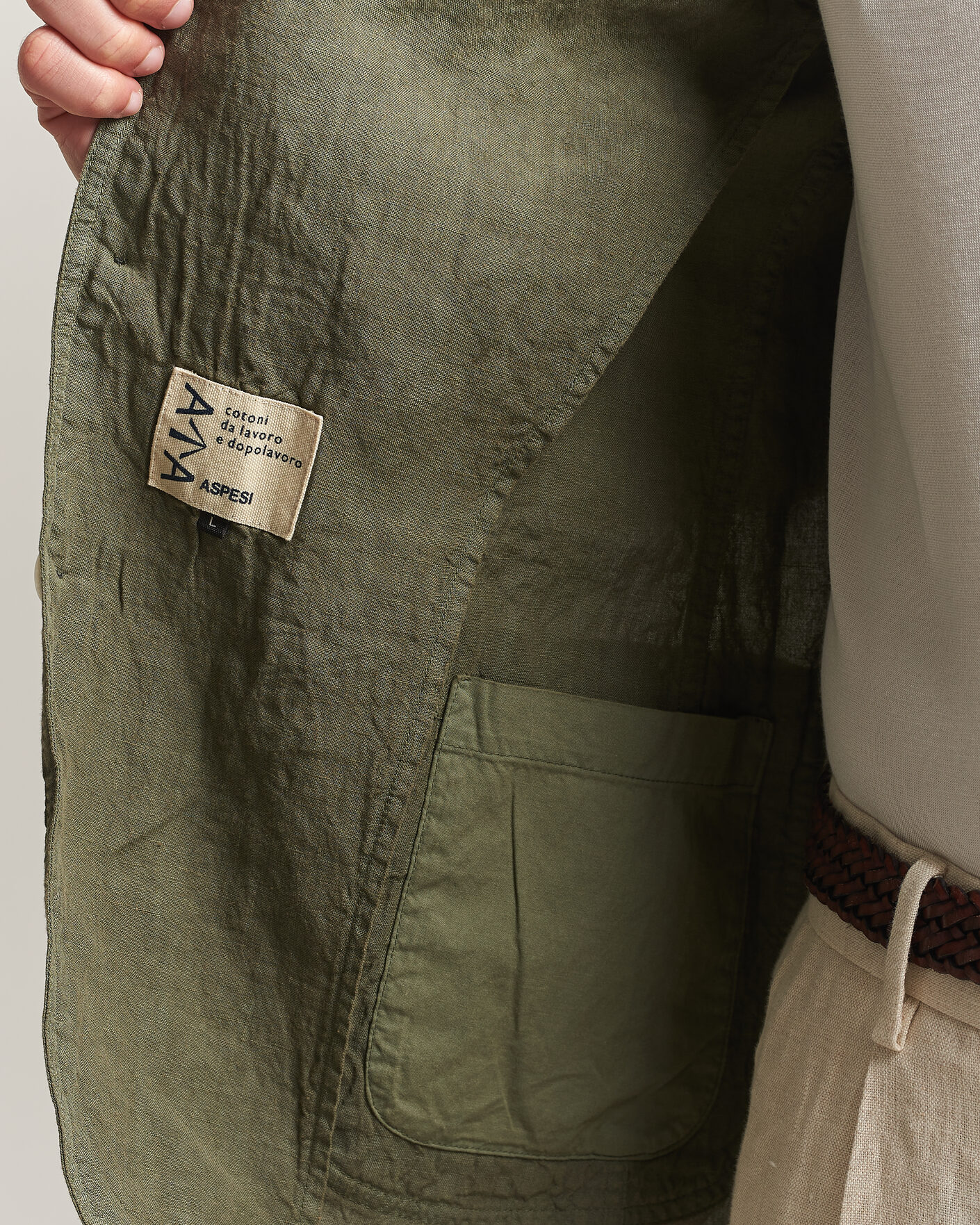 Mies | Pikkutakit | Aspesi | Samuraki Linen Blazer Military