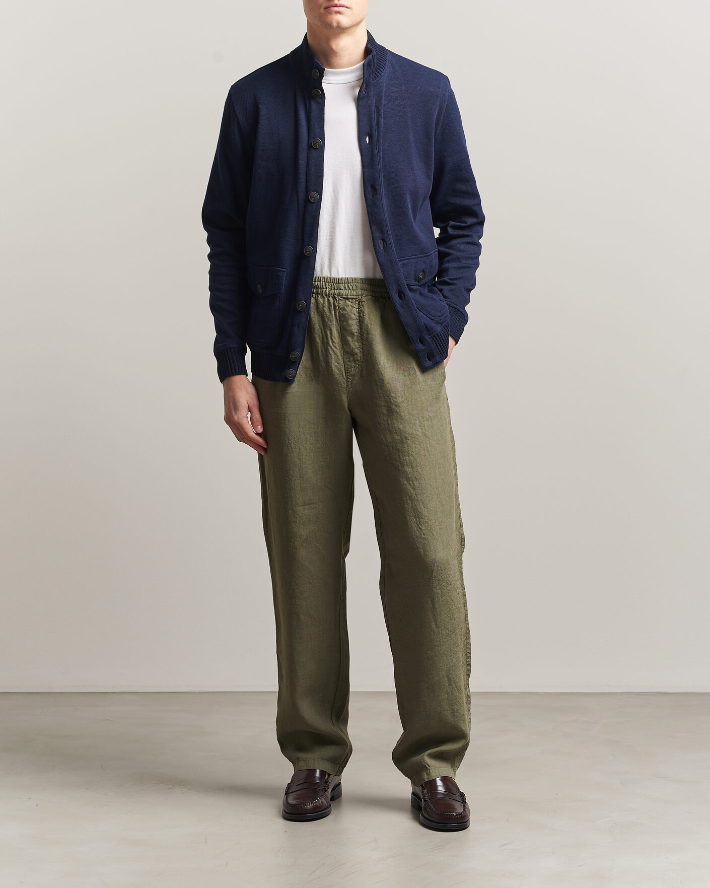 Mies | Housut | Aspesi | Ventura Linen Pants Military