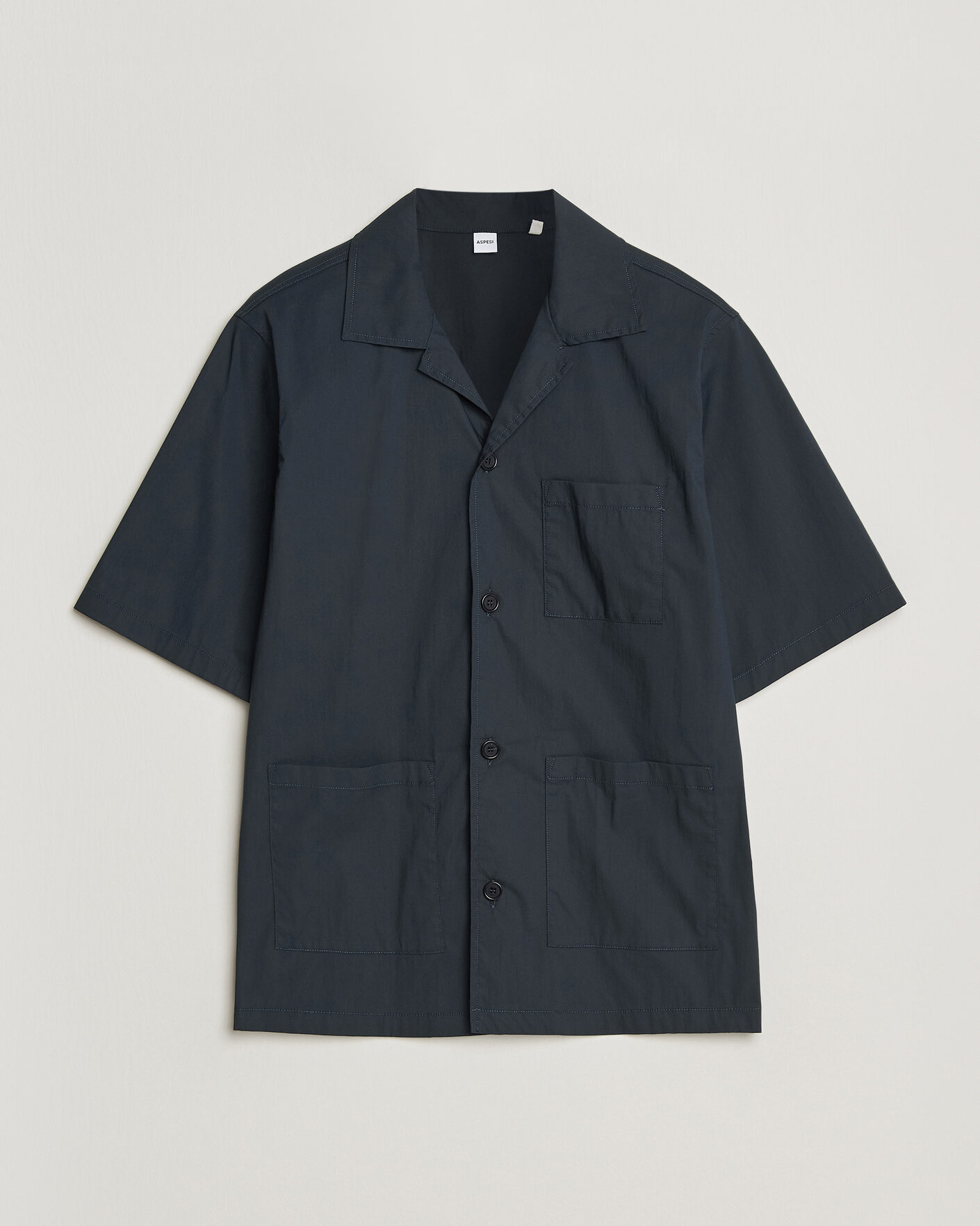 Mies | Kauluspaidat | Aspesi | Ago Short Sleeve Shirt Navy