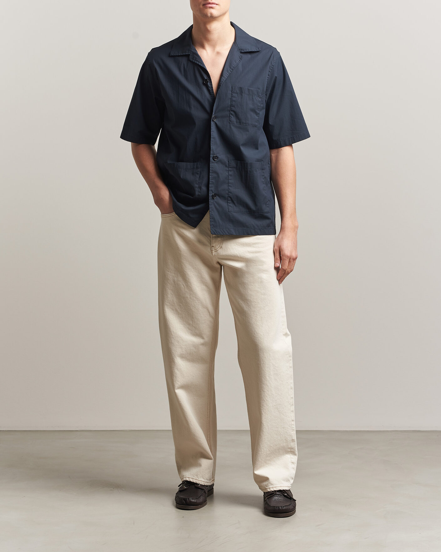 Mies | Kauluspaidat | Aspesi | Ago Short Sleeve Shirt Navy