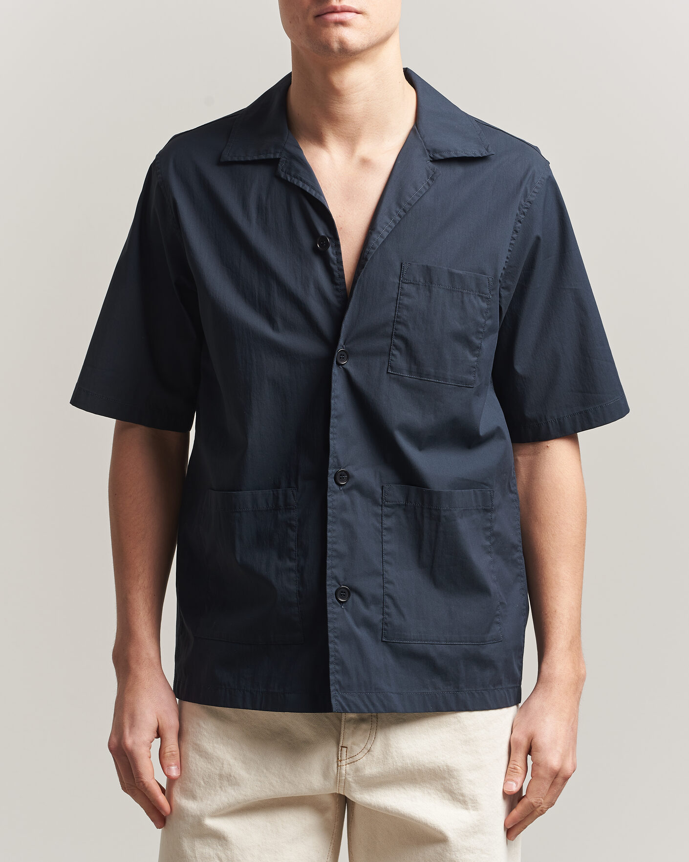 Mies | Kauluspaidat | Aspesi | Ago Short Sleeve Shirt Navy