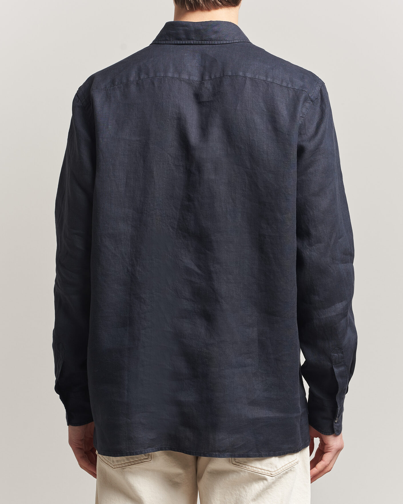 Mies | Kauluspaidat | Aspesi | Popover Linen Shirt Navy